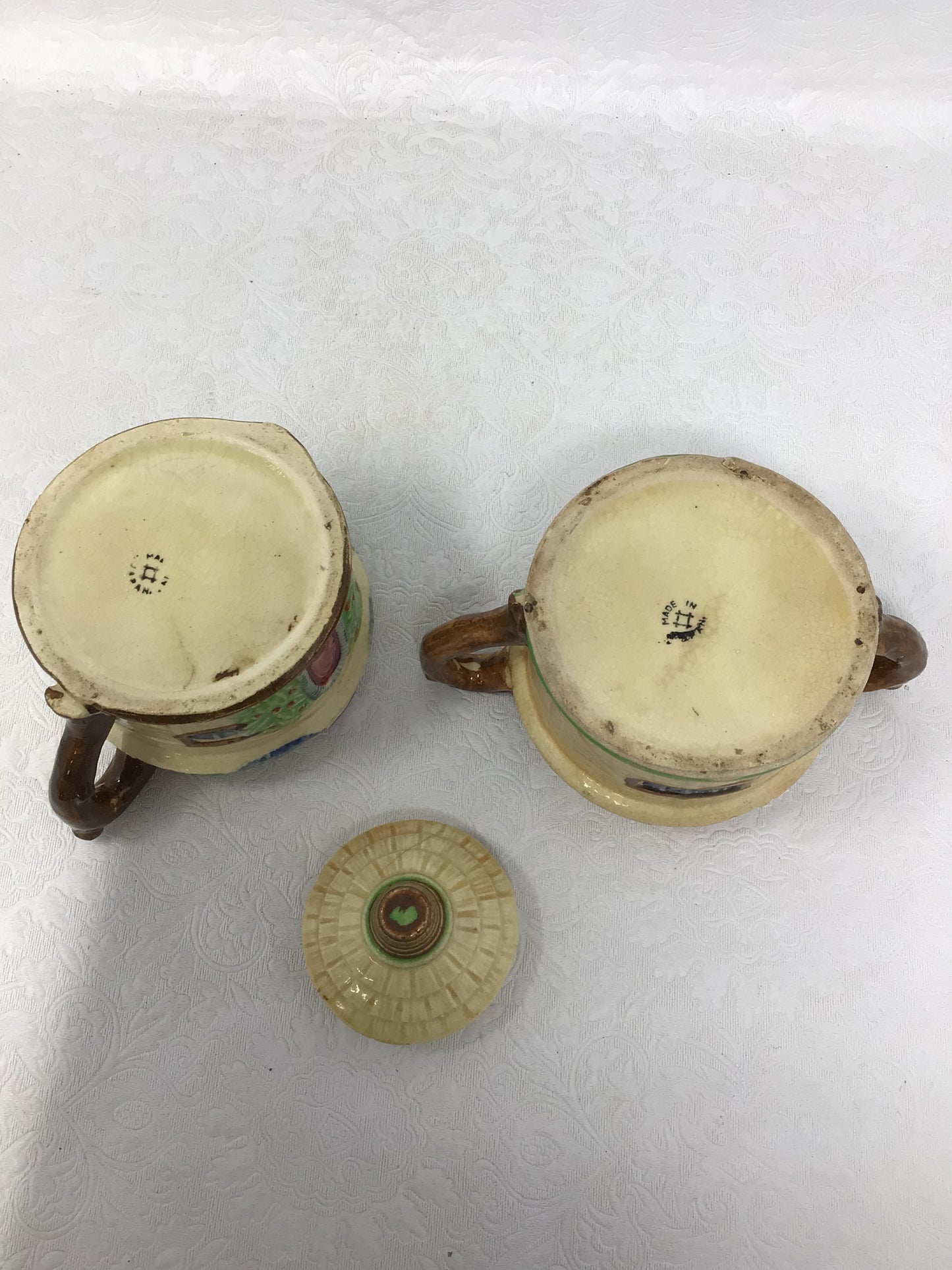 Vintage Ceramic Cottage Ware Sugar and Creamer Set