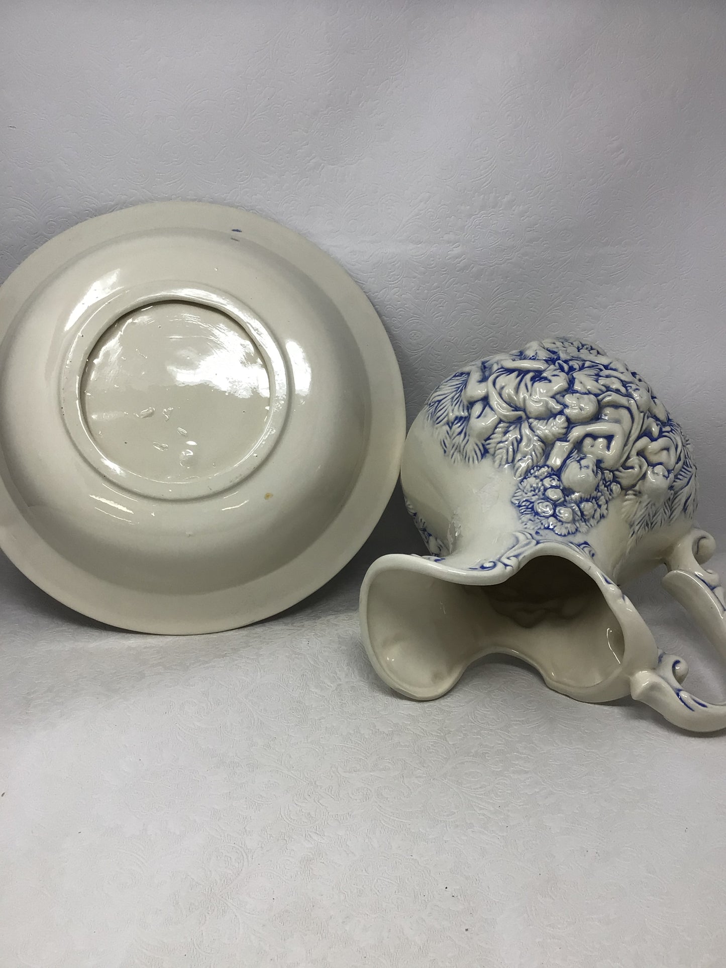 Vintage Ceramic Wash Pitcher & Basin