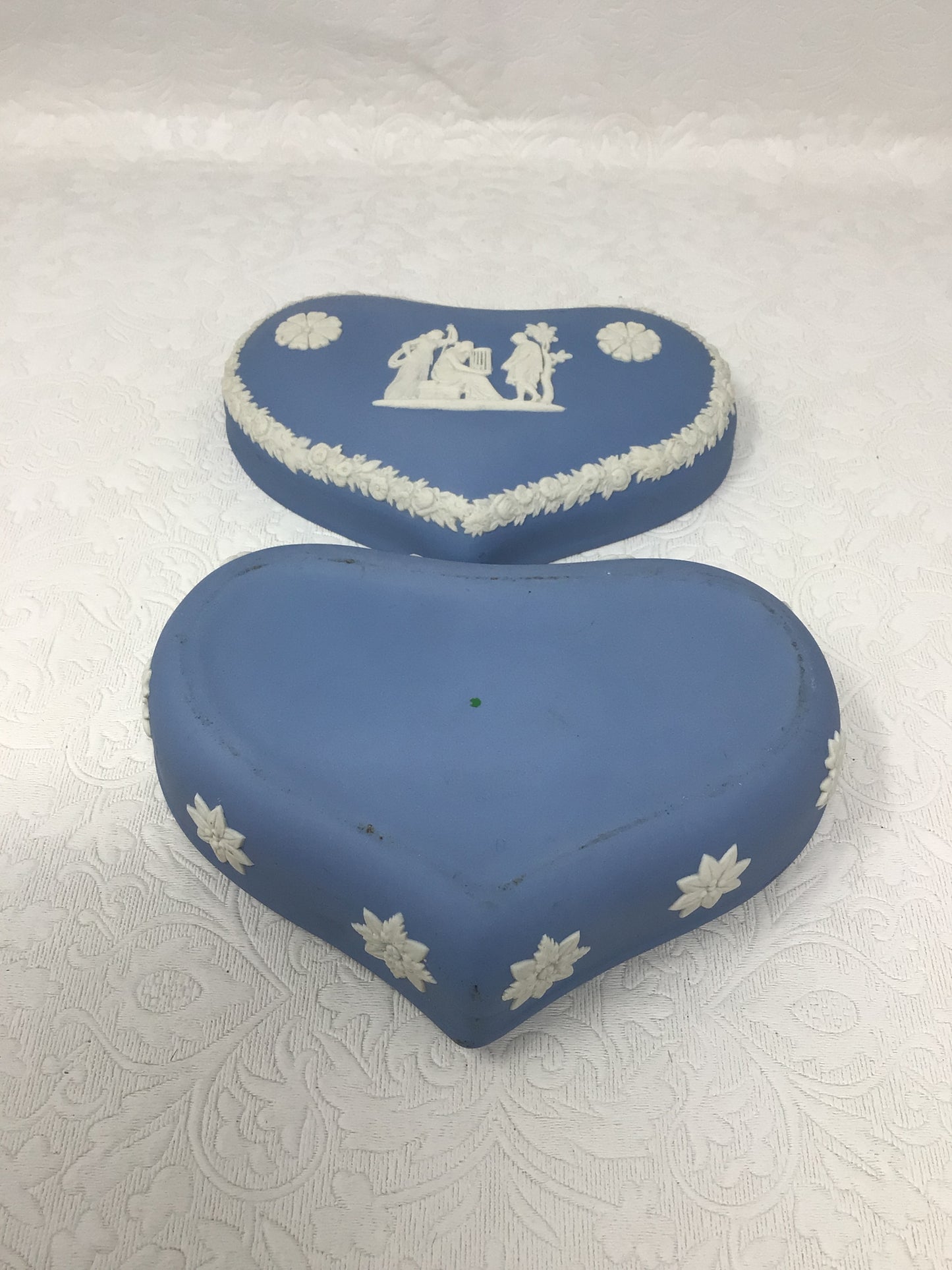 Wedgwood Jasperware Blue Heart Trinket Box