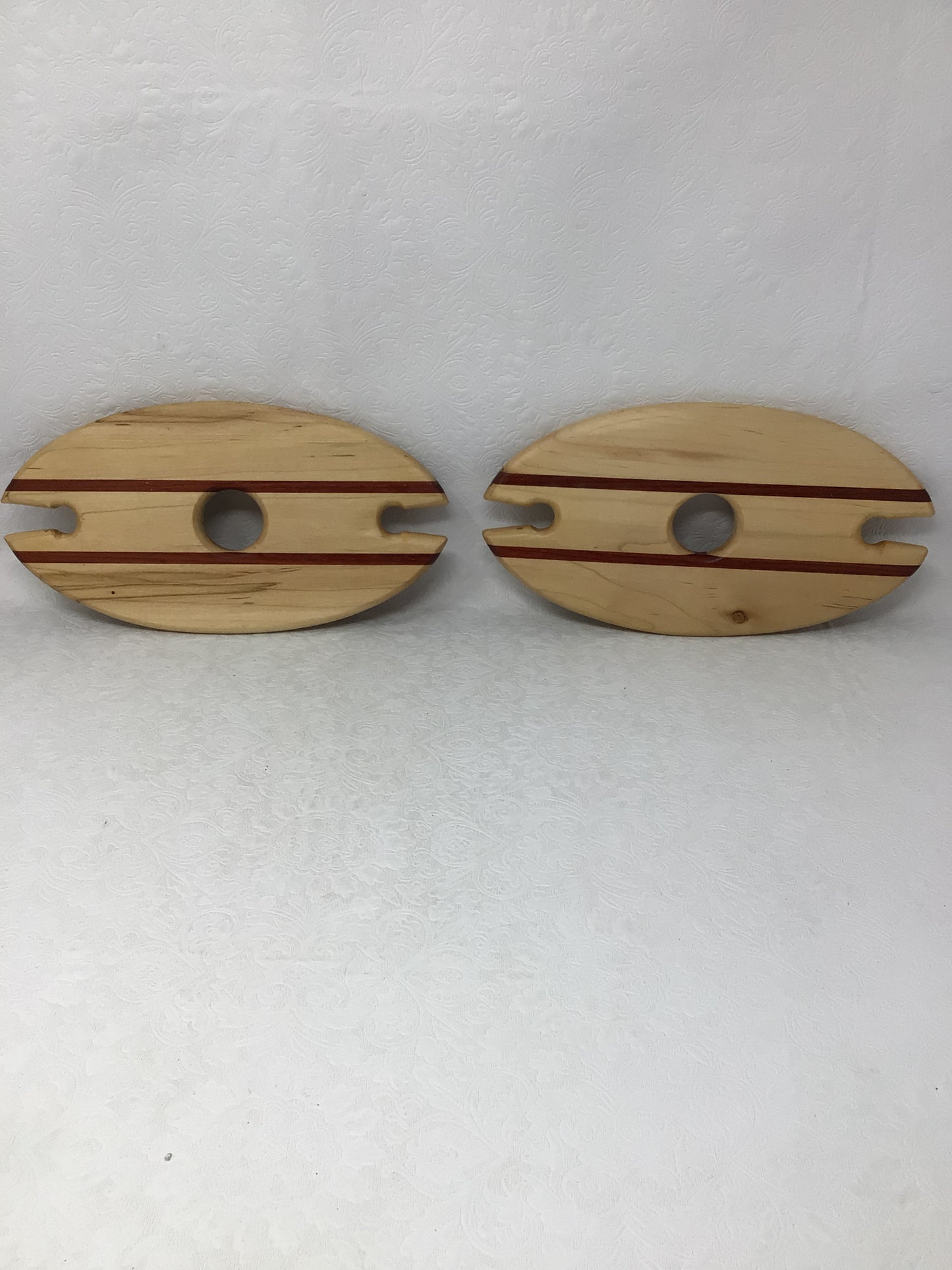 Set of 2 Wooden Wine Glass Holders
