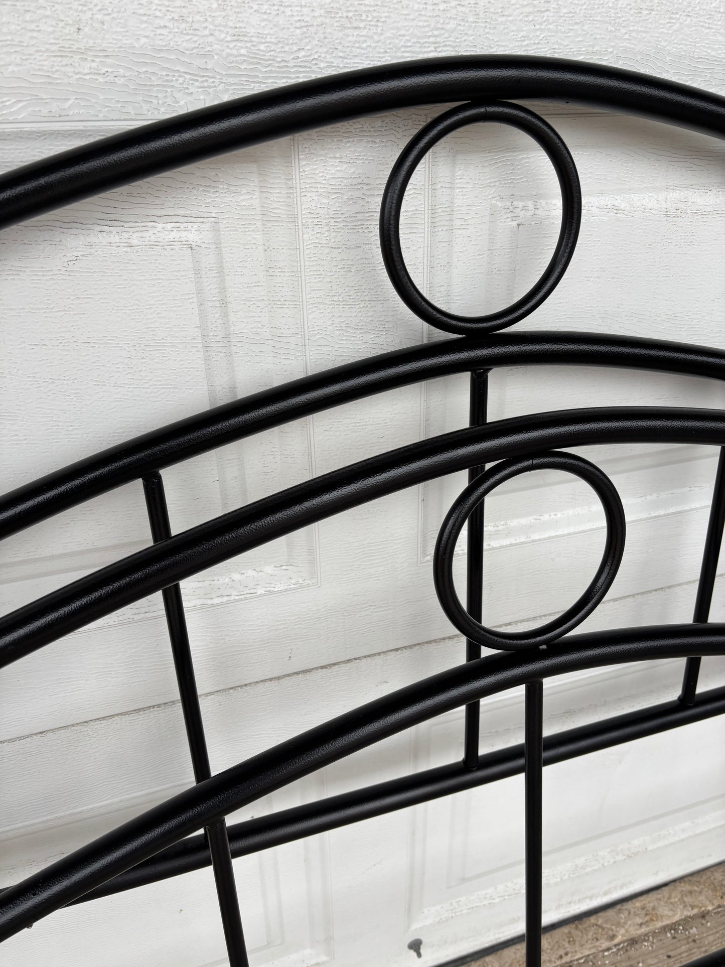 Queen Wood And Metal Headboard & Footboard