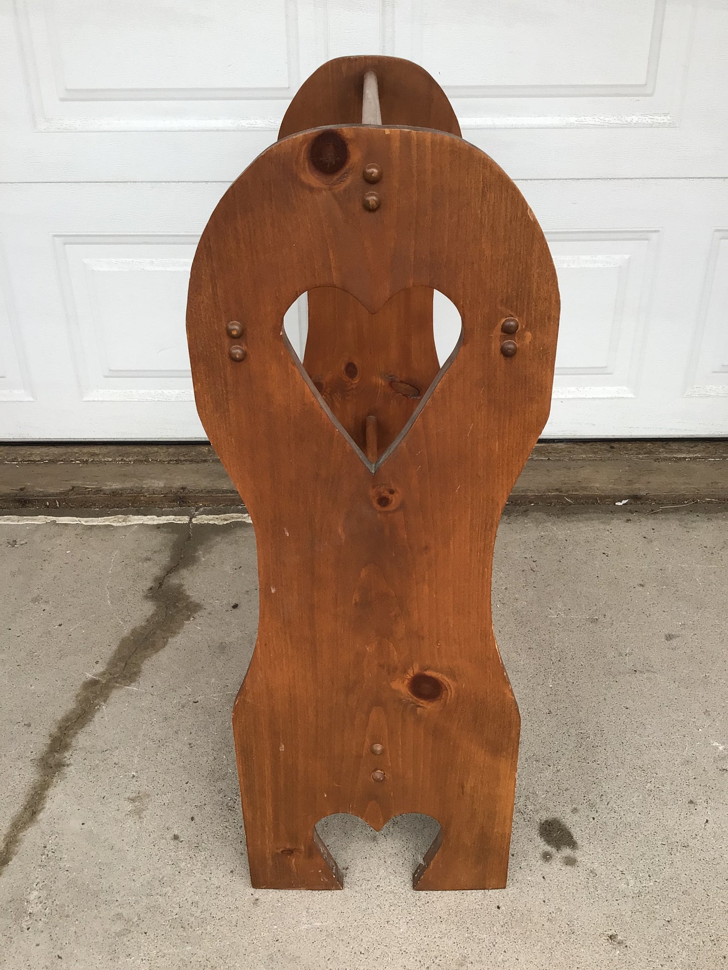 Mid Century Solid Pine Quilt Rack