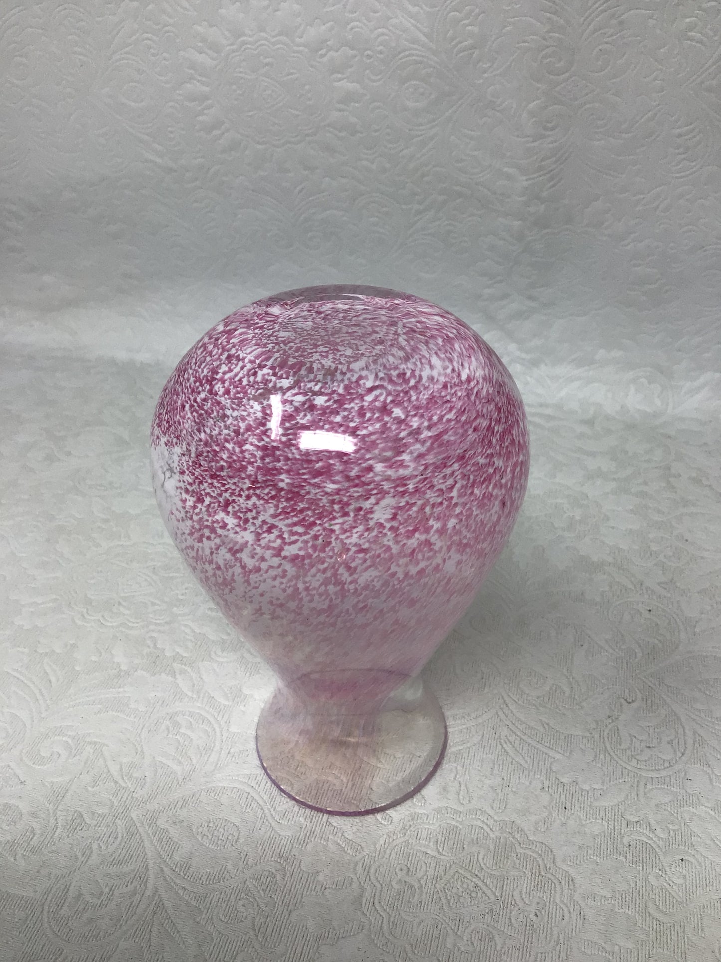 Caithness Scotland Pink Swirl Bud Vase