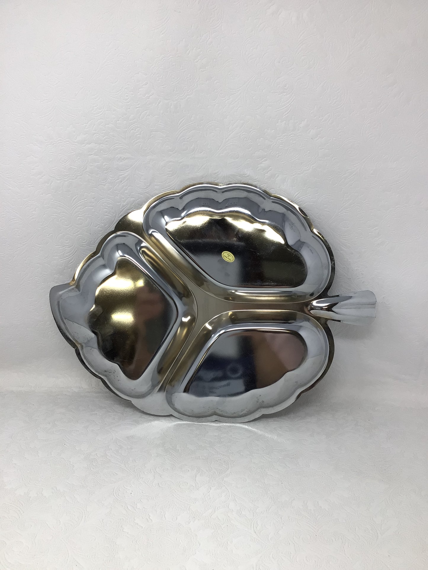 Chrome Plate Leaf Tray - Set of 2