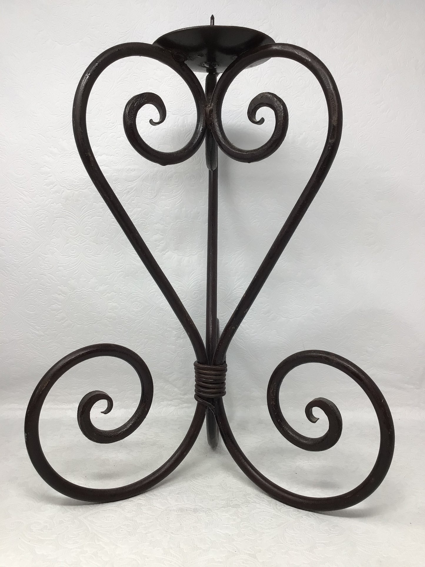 Set of Three Wrought Iron Candle Holders