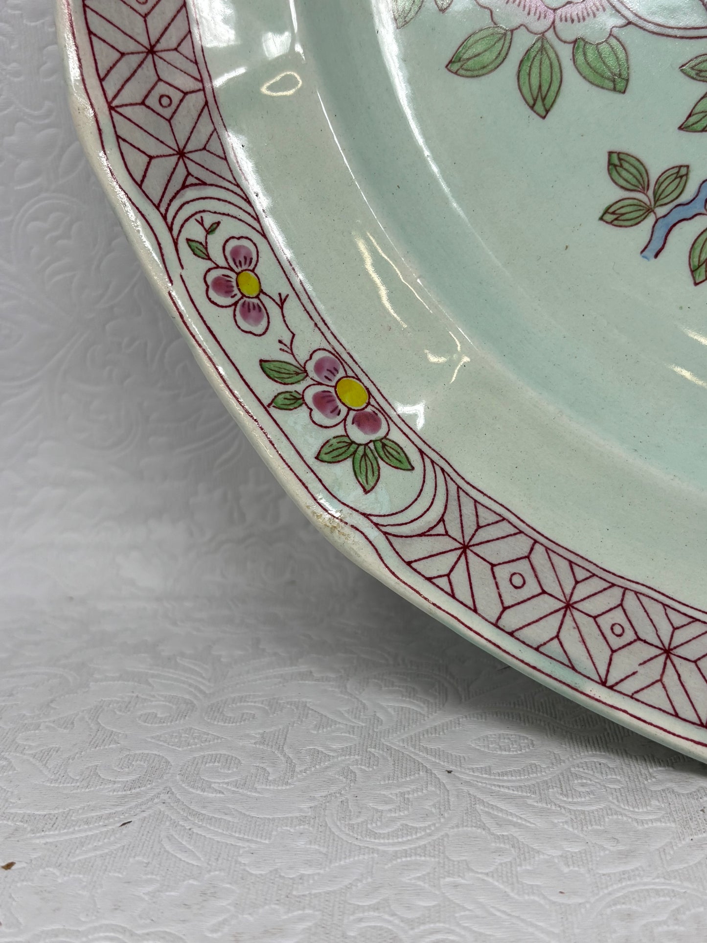 Vintage Adams Calyx Ware Singapore Bird Numbered Plate