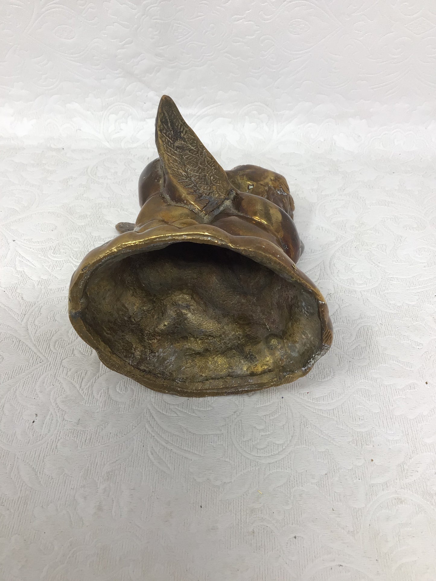 Set of 2 Brass Angel Taper Candle Holders