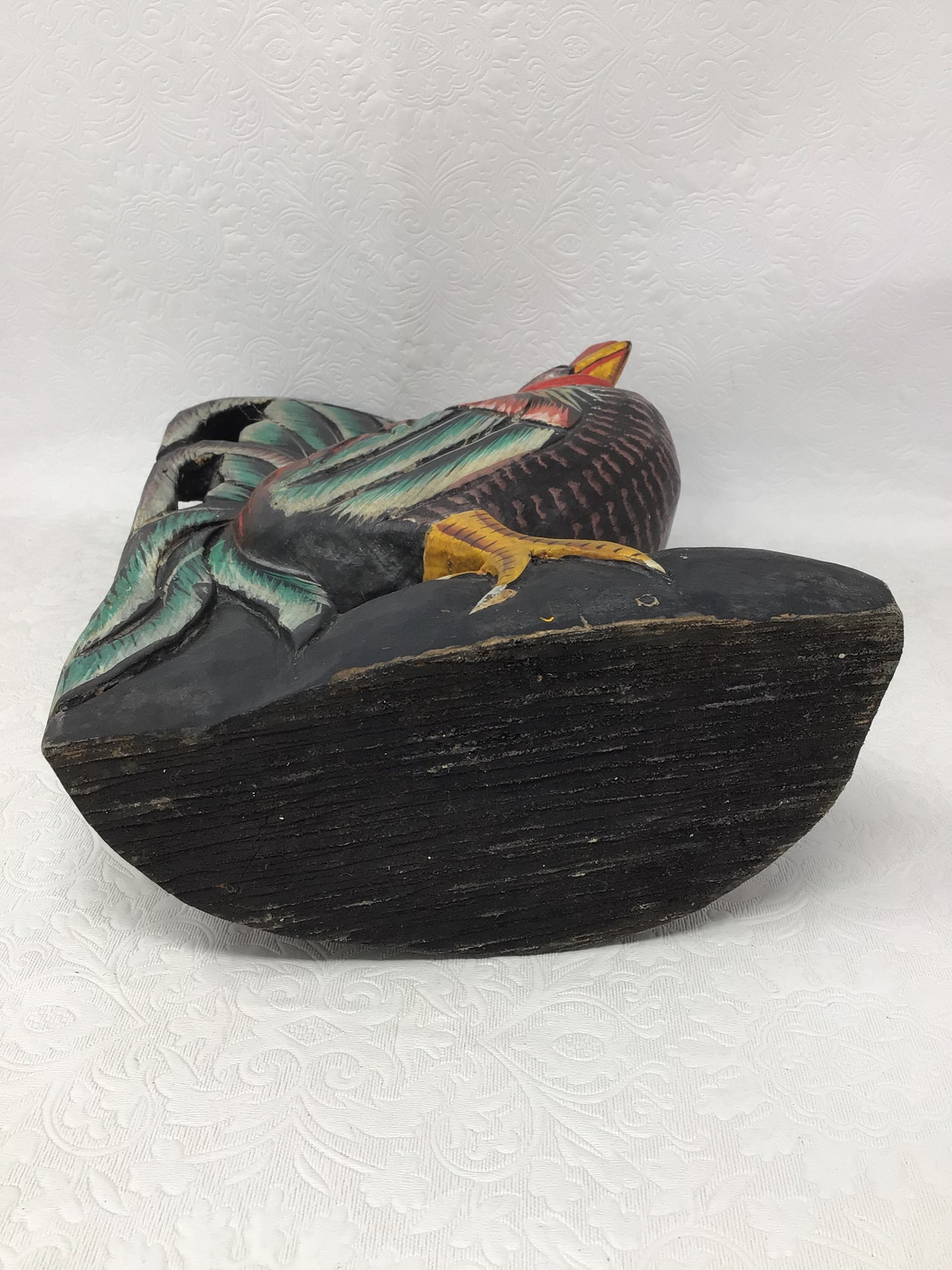 Wooden Rooster Figurine