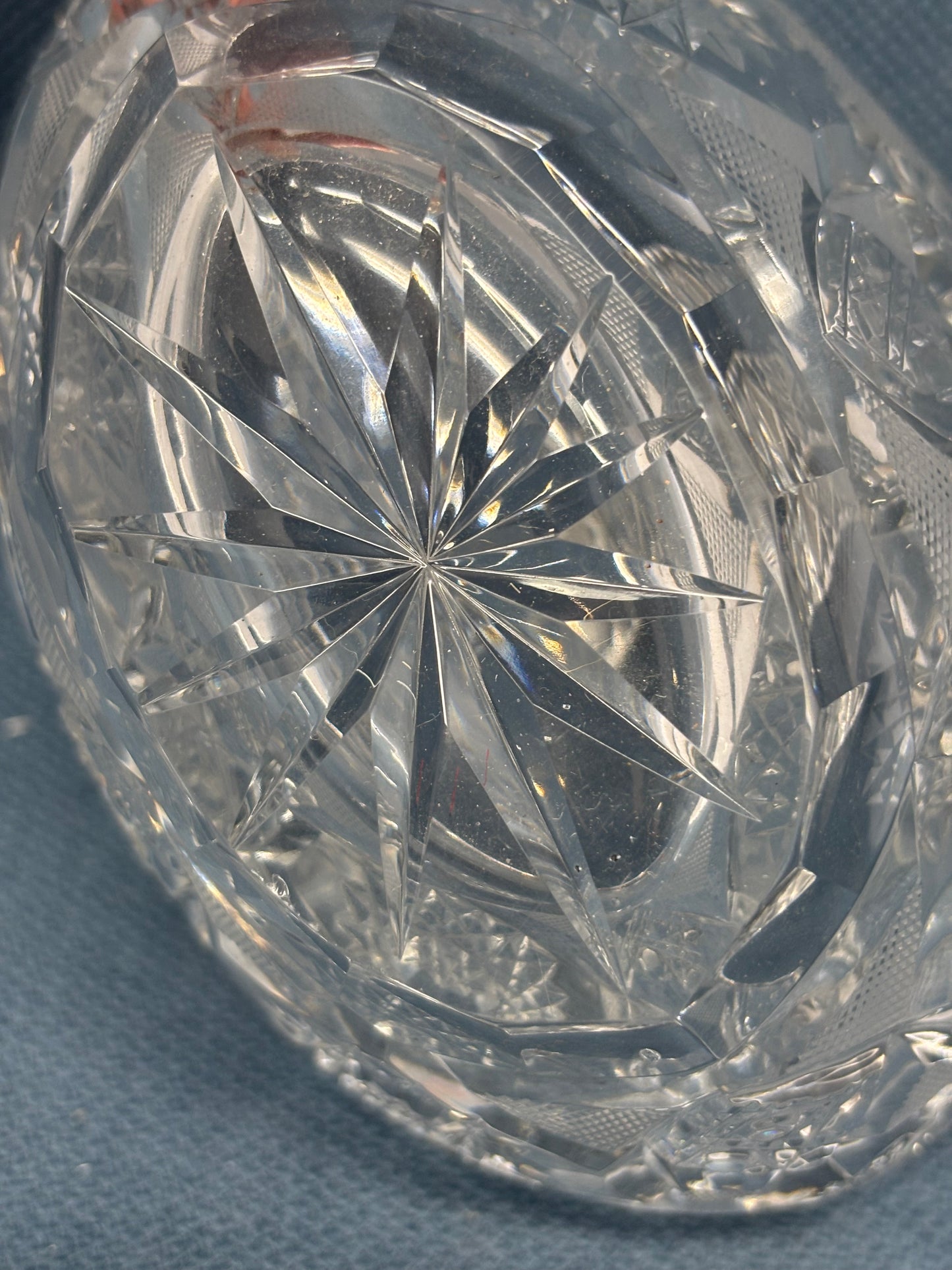 Cut Glass Crystal Mini Fruit Basket