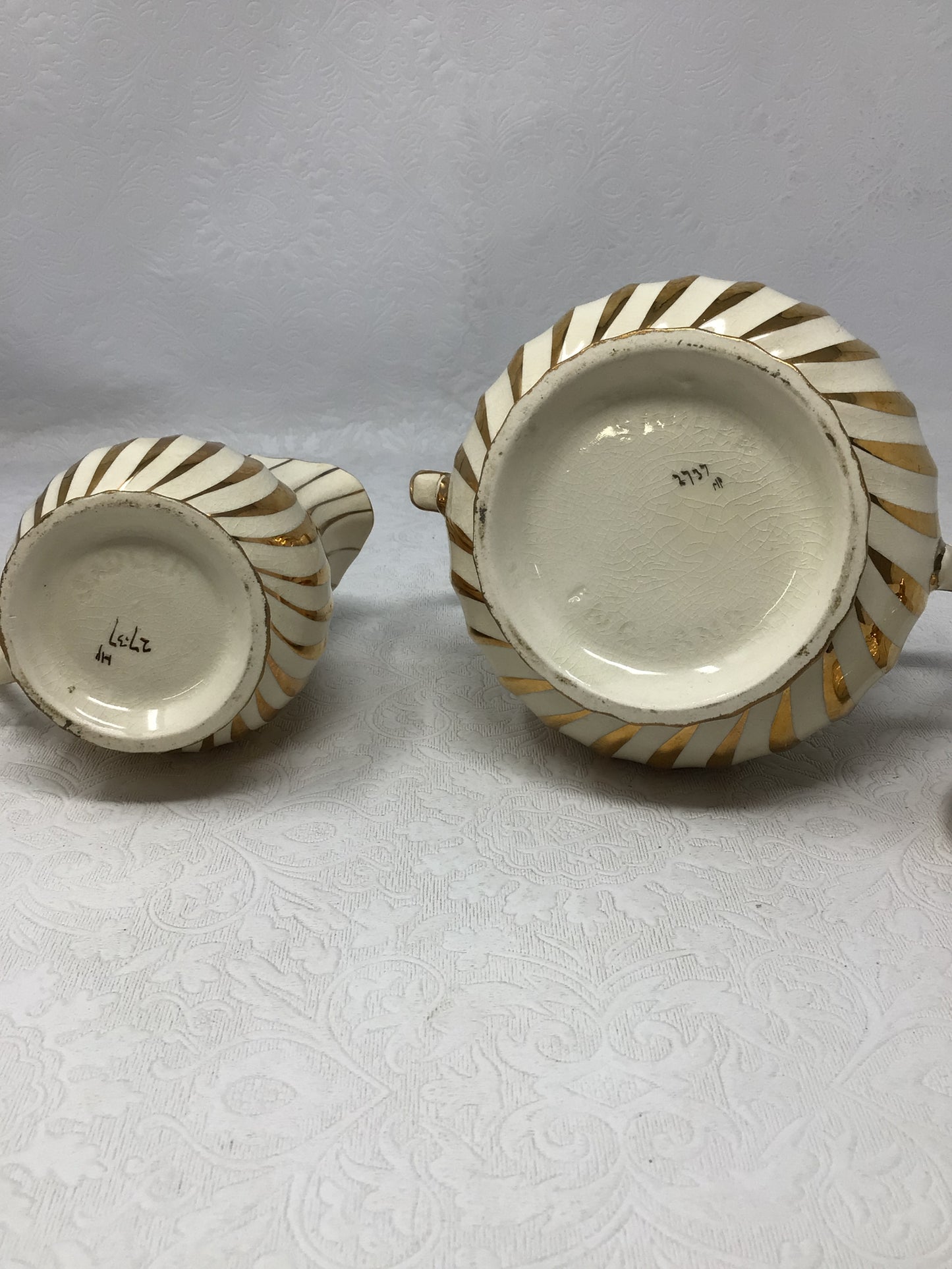 Vintage Sadler Porcelain Sugar & Creamer