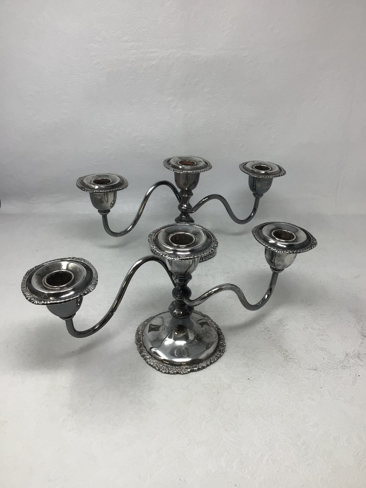Elegant Silver Plated Candelabra