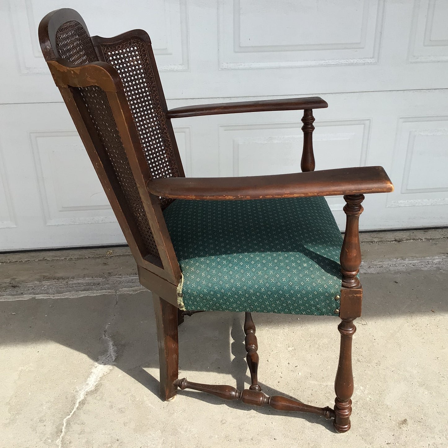 Antique Wicker Back Chair