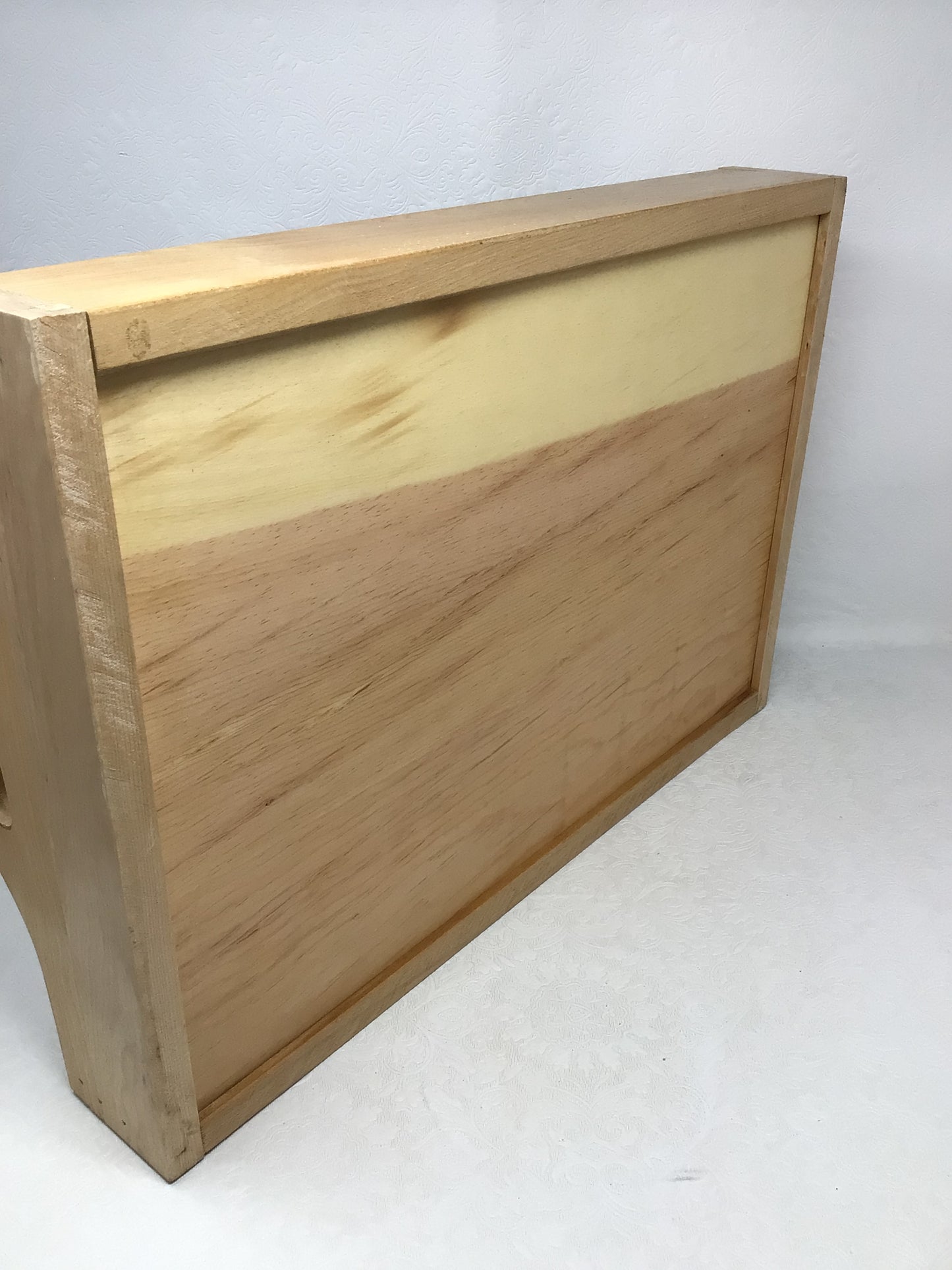 Wooden and Black Serving Tray