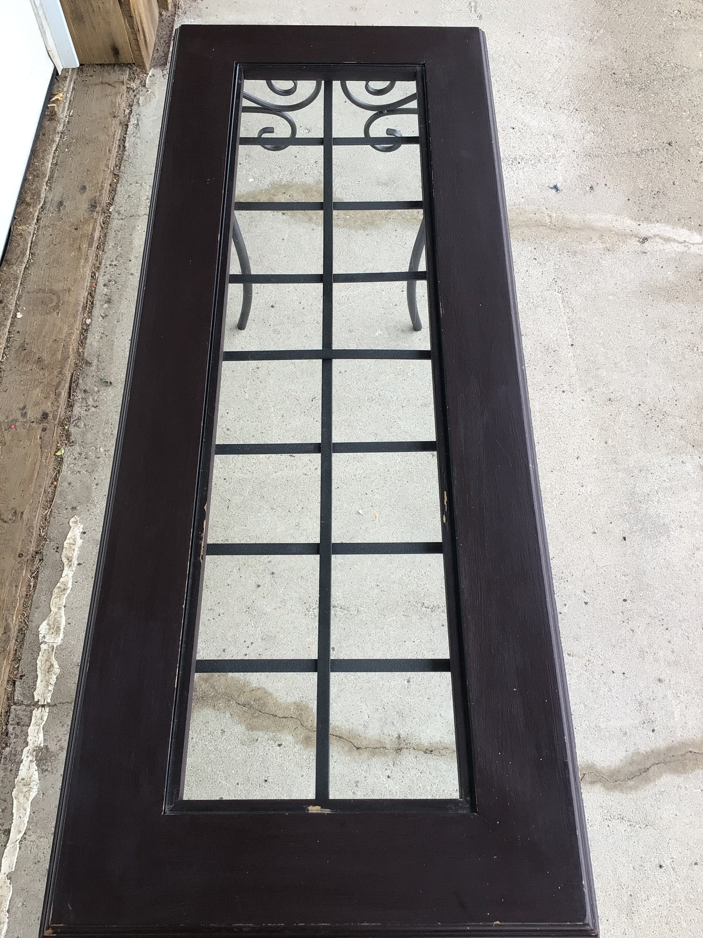 Wrought Iron and Glass Hallway Table