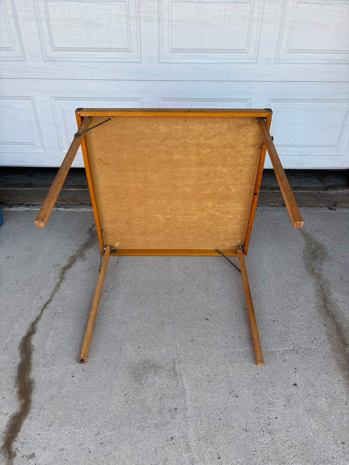 Folding Card Table with Floral Top