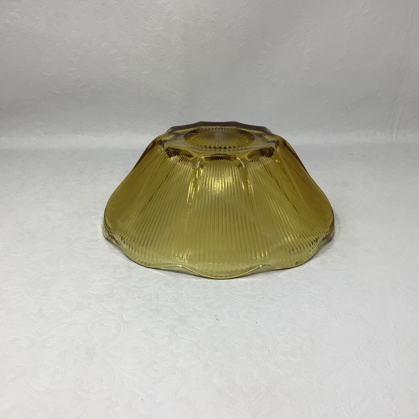 Vintage Anchor Hocking Glass Amber Serving Bowl