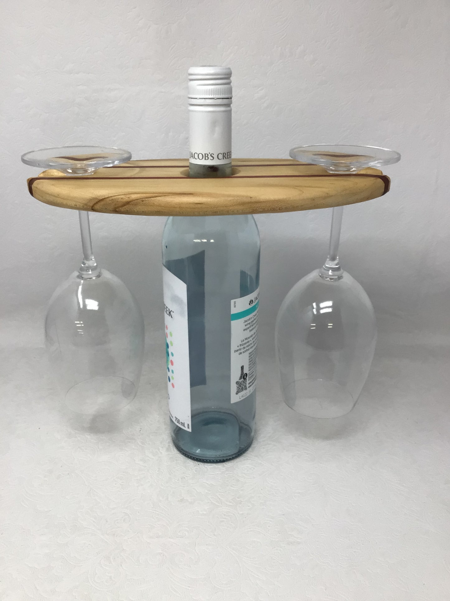 Set of 2 Wooden Wine Glass Holders