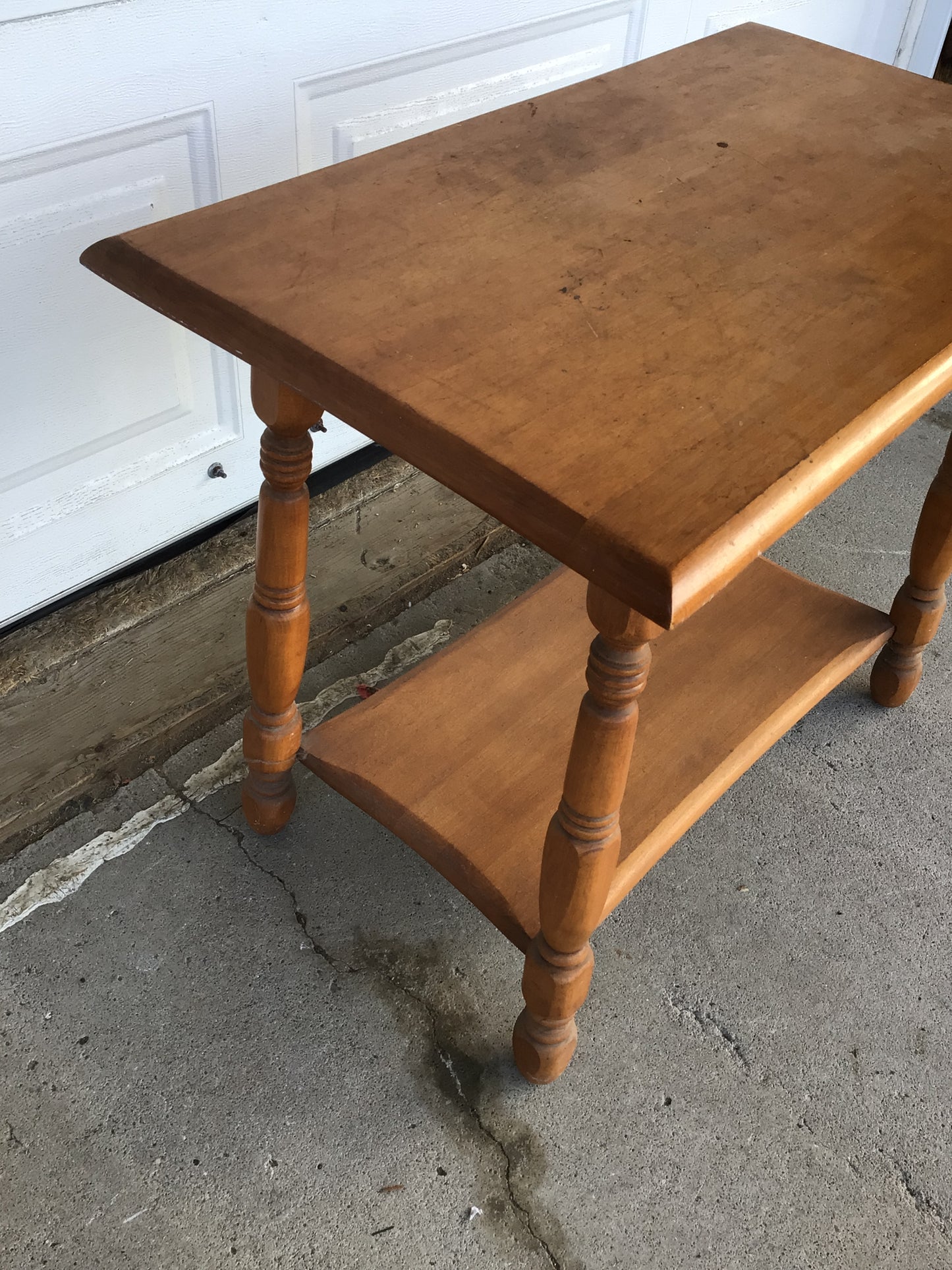 Two-tiered Wooden Side Table