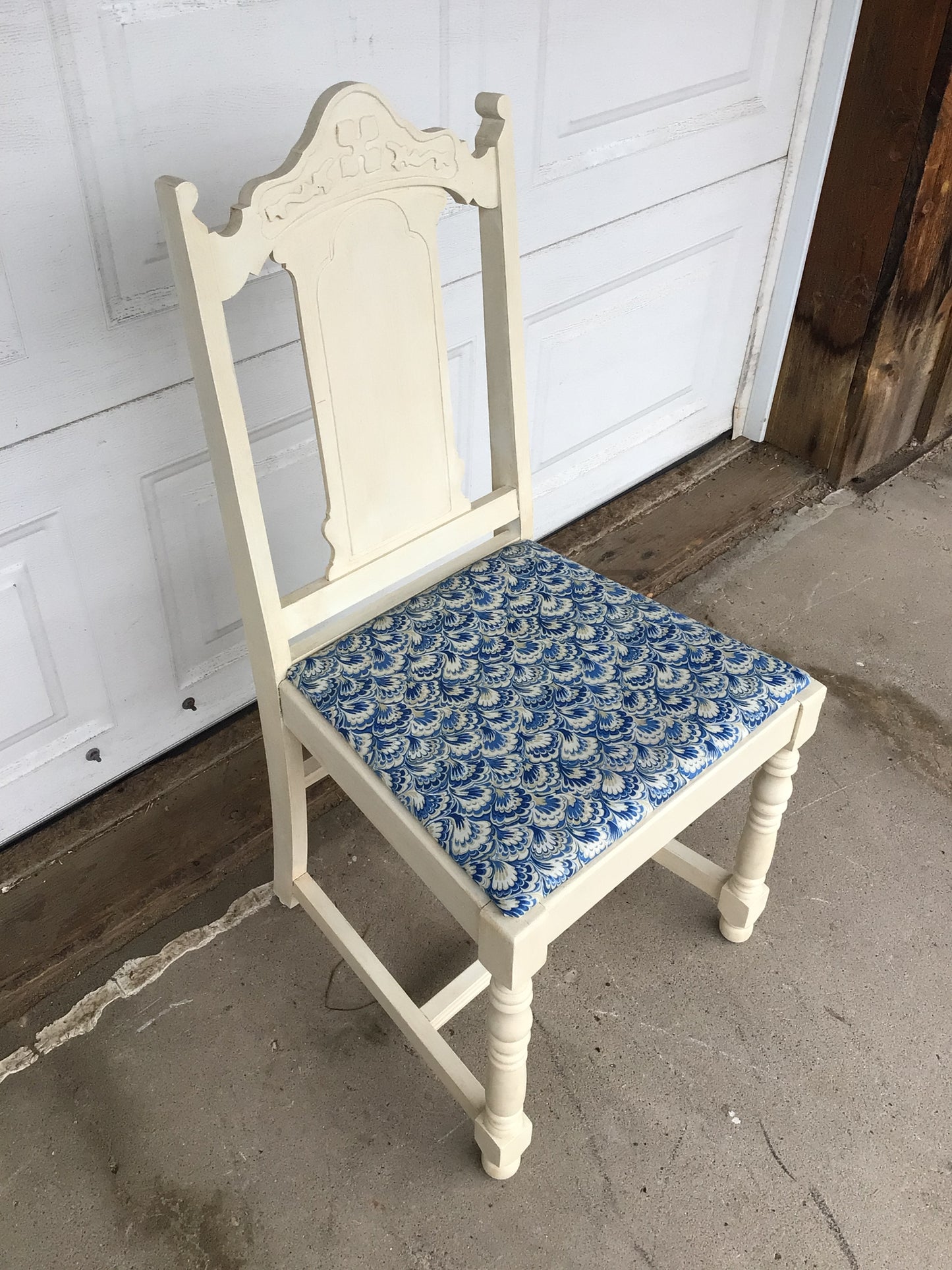 White and Blue Chair