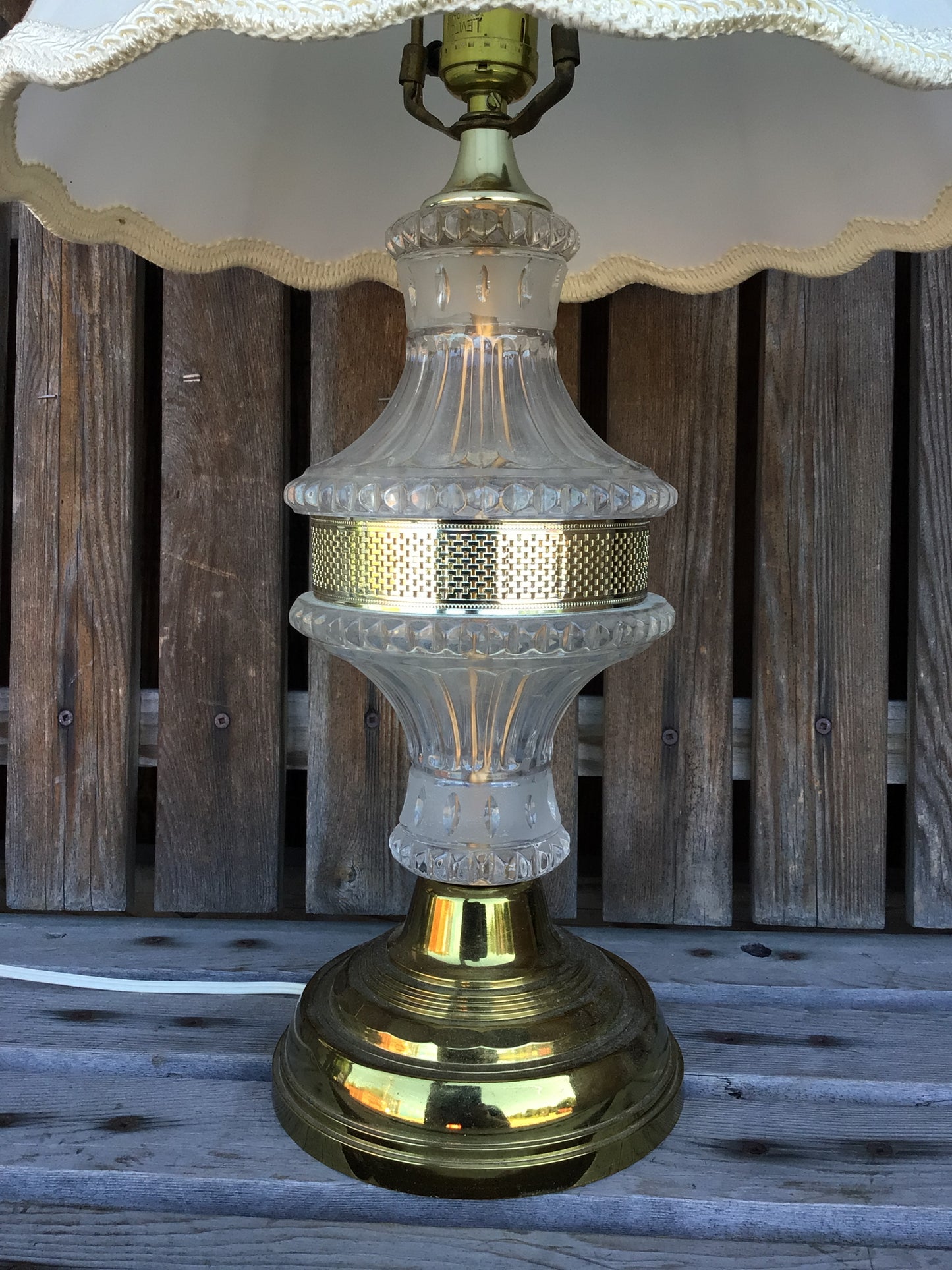 Gold and Crystal Like Table Lamp