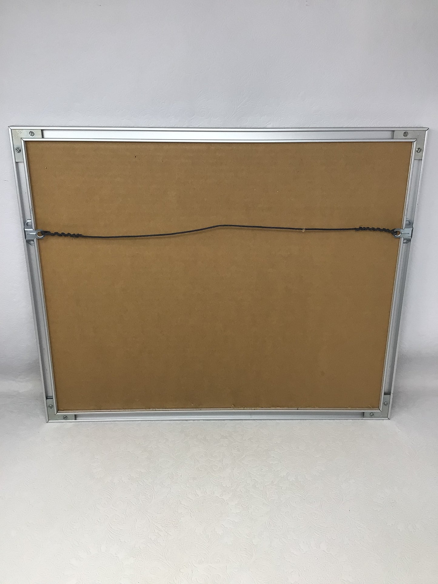 Square Decorative Wall Mirror with Natural Wood-Grain