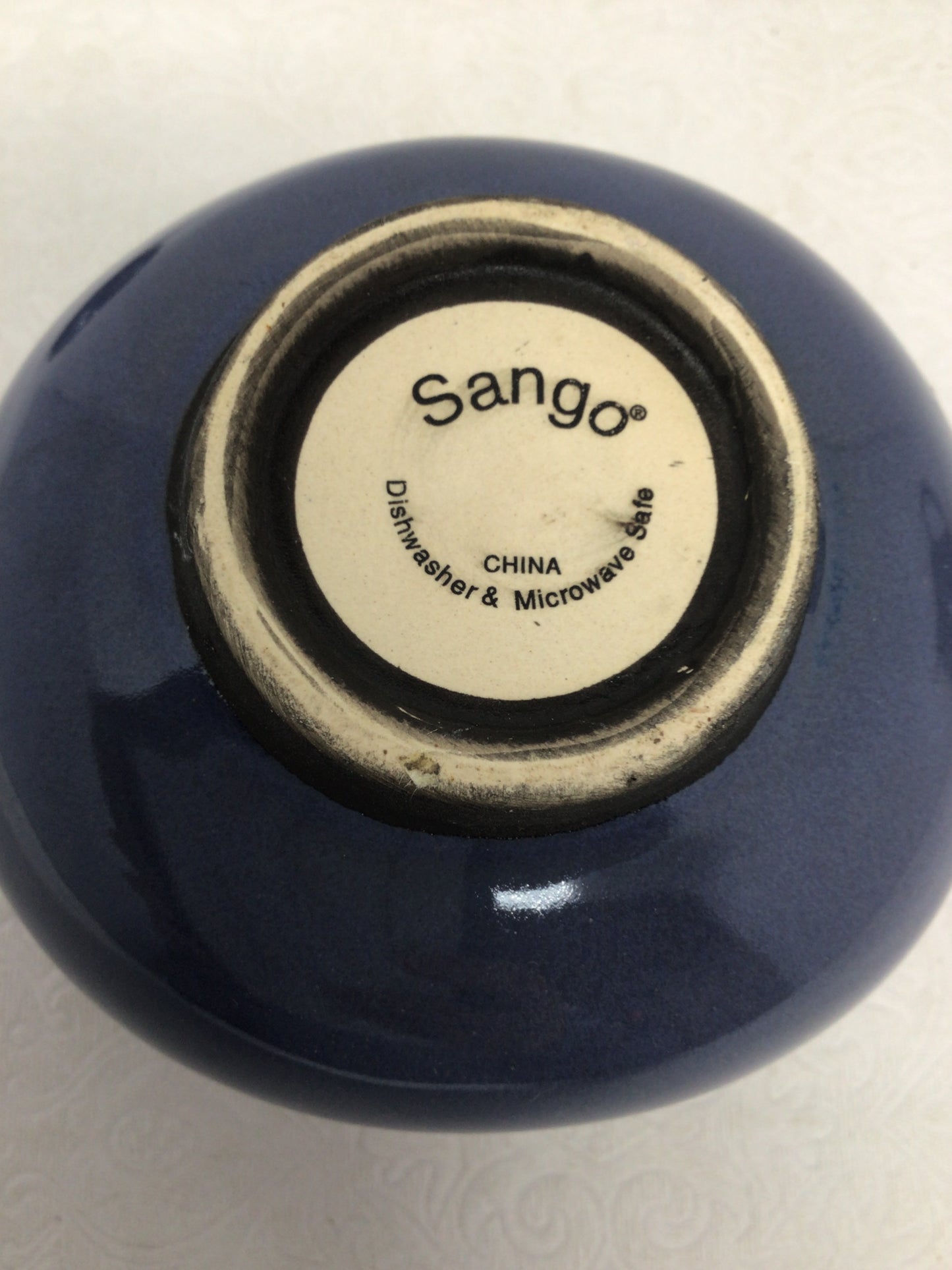 Vintage Eggplant Blue Sango Creamer and Sugar Set