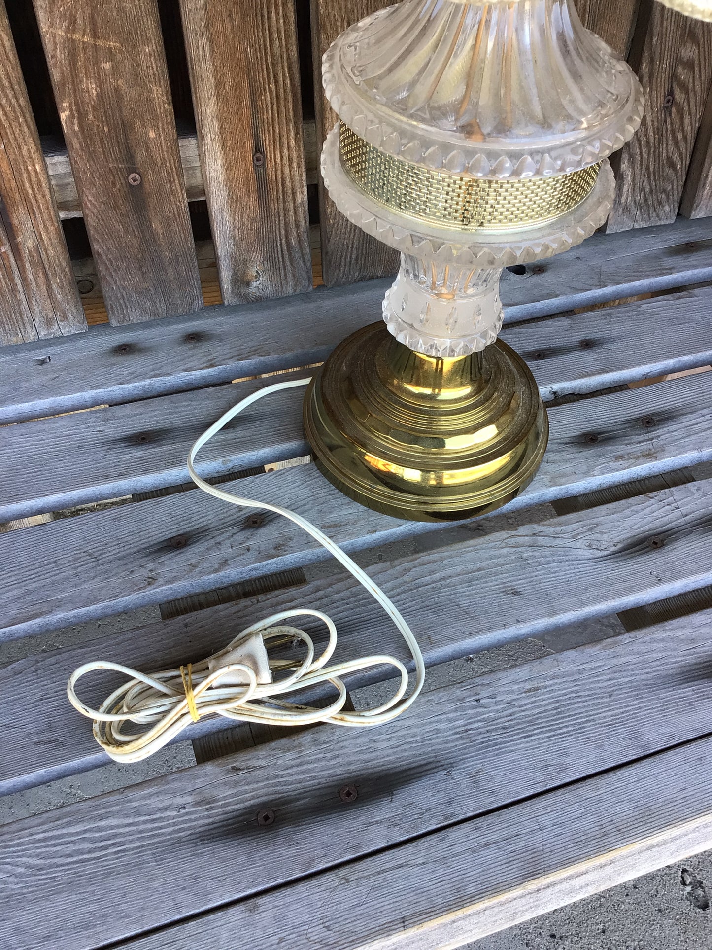 Gold and Crystal Like Table Lamp