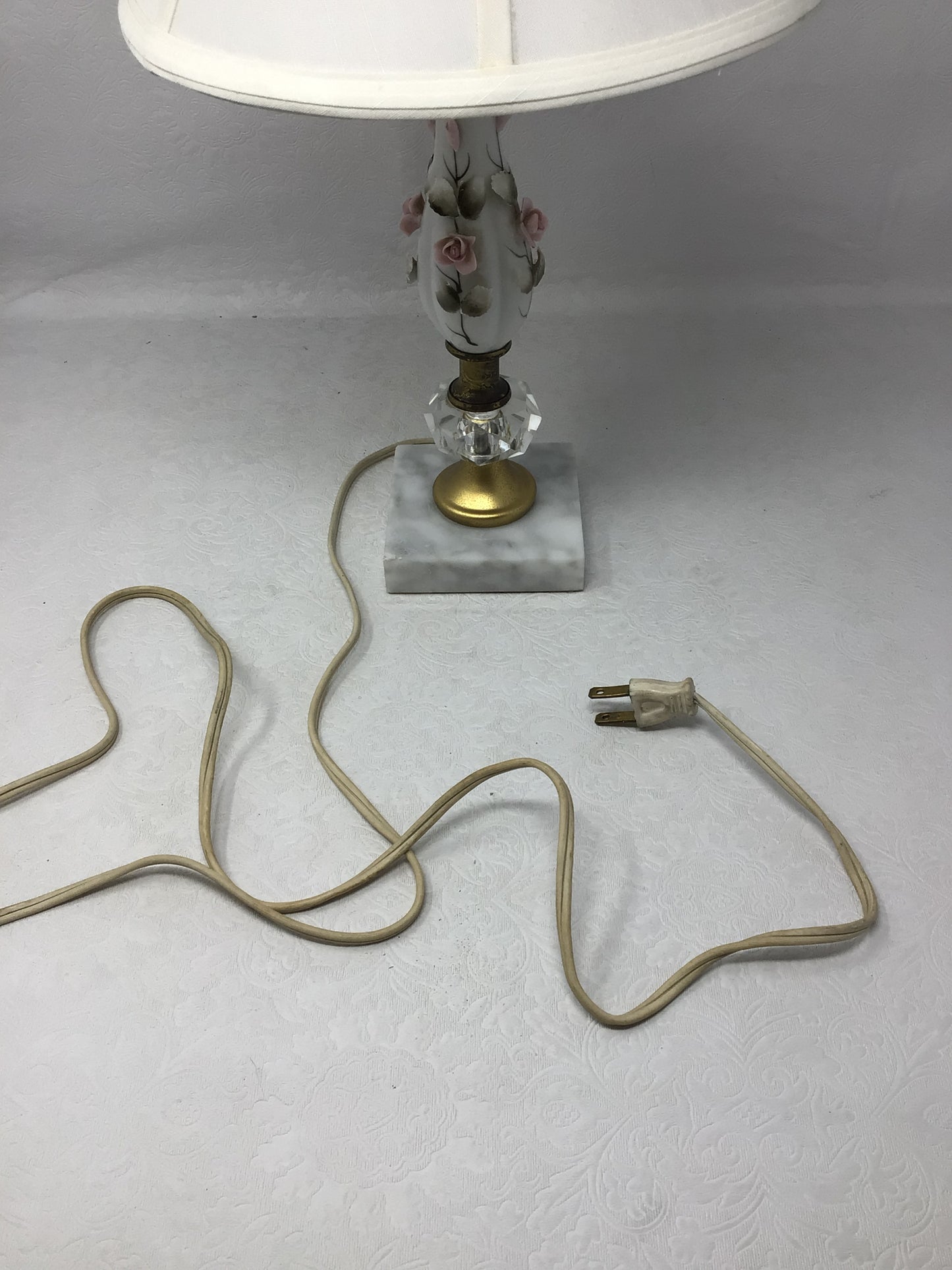 Vintage Ceramic and Marble Lamp