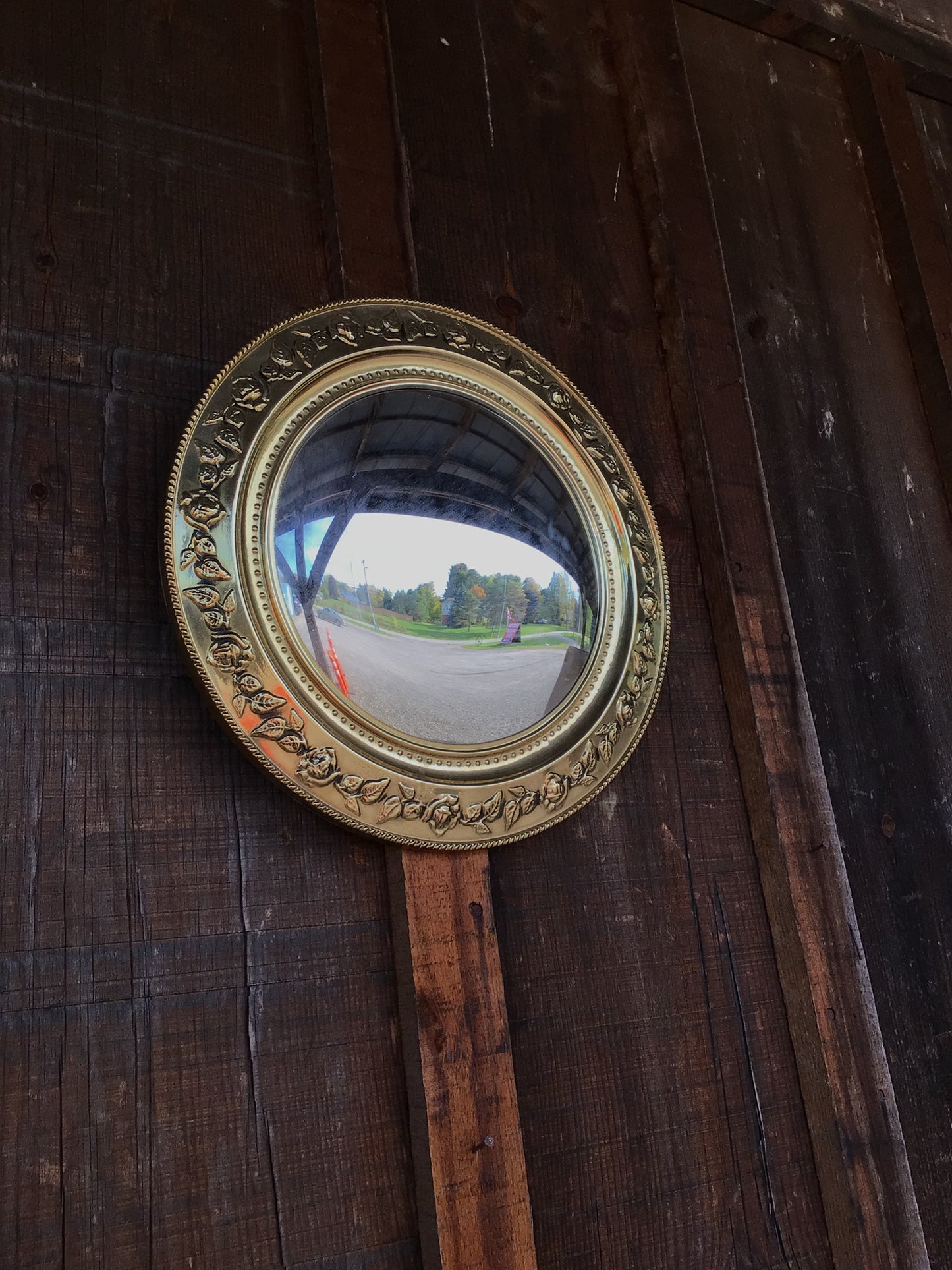 Gold Convex Mirror
