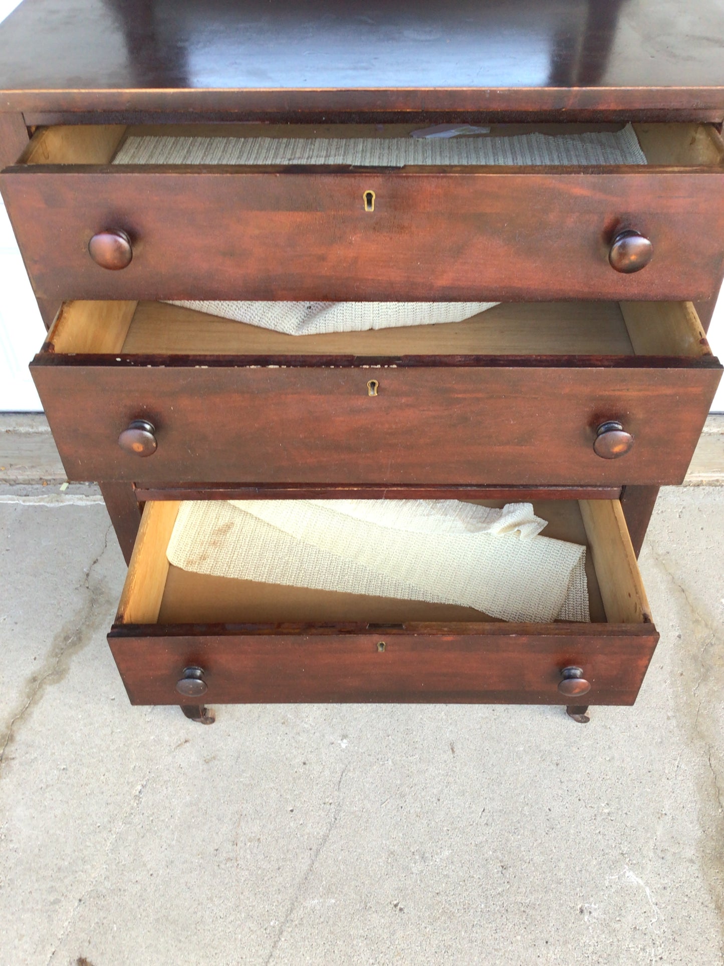 Vintage Highboy Dresser with Mirror