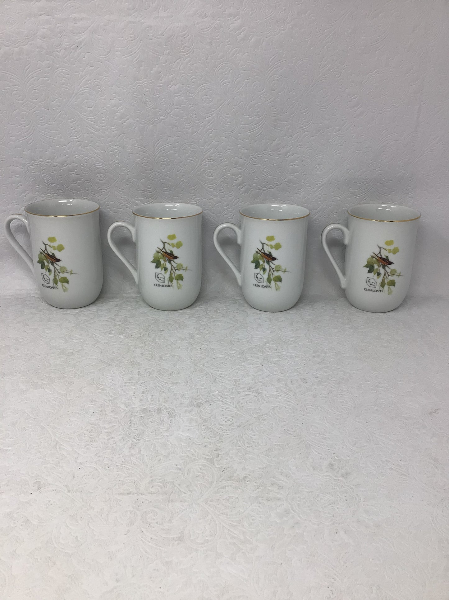 Set of 4 Vintage Viletta Glen Loates Bird Mugs