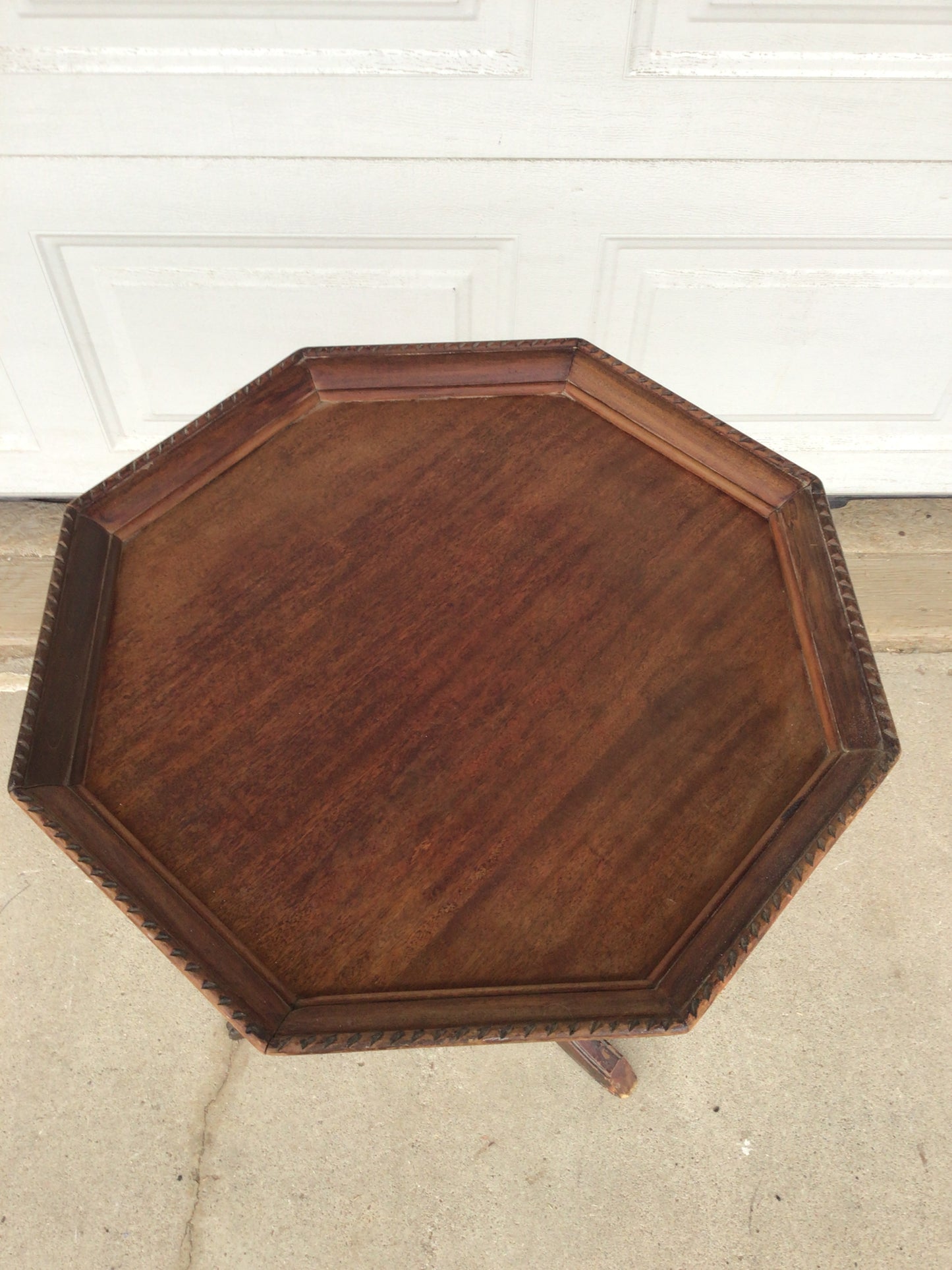 Antique Mahogany Octagon Side Table