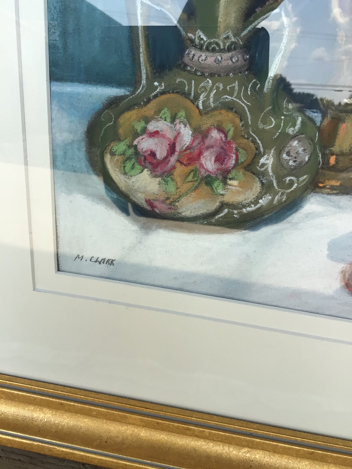 Candle Stick Still Life Signed M.Clark