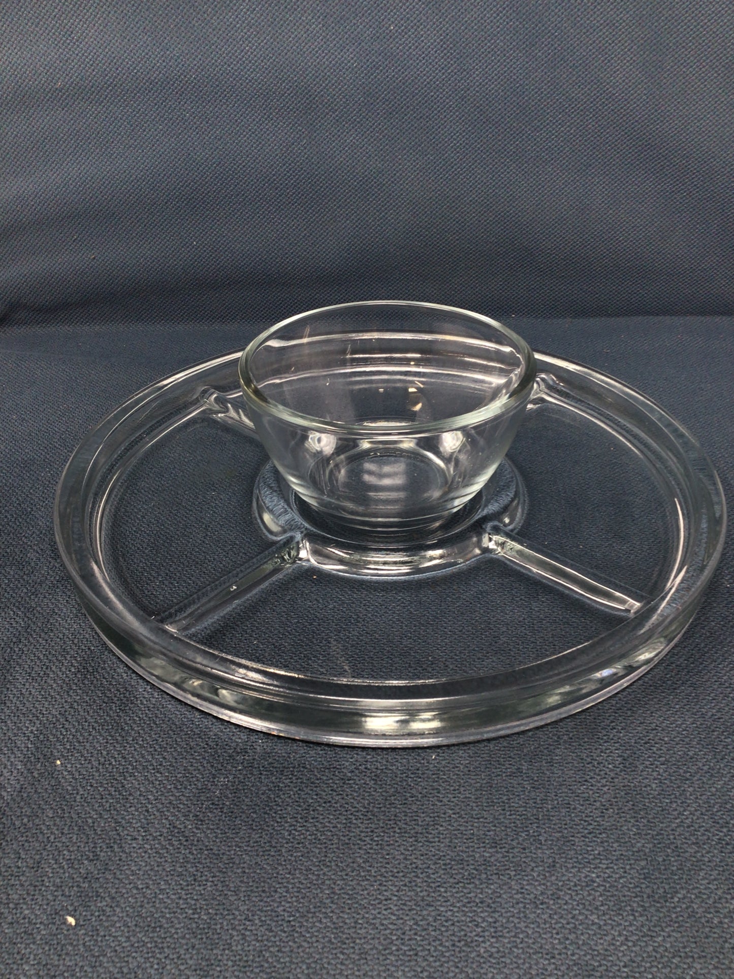 Glass Chip and Dip Platter with Lid