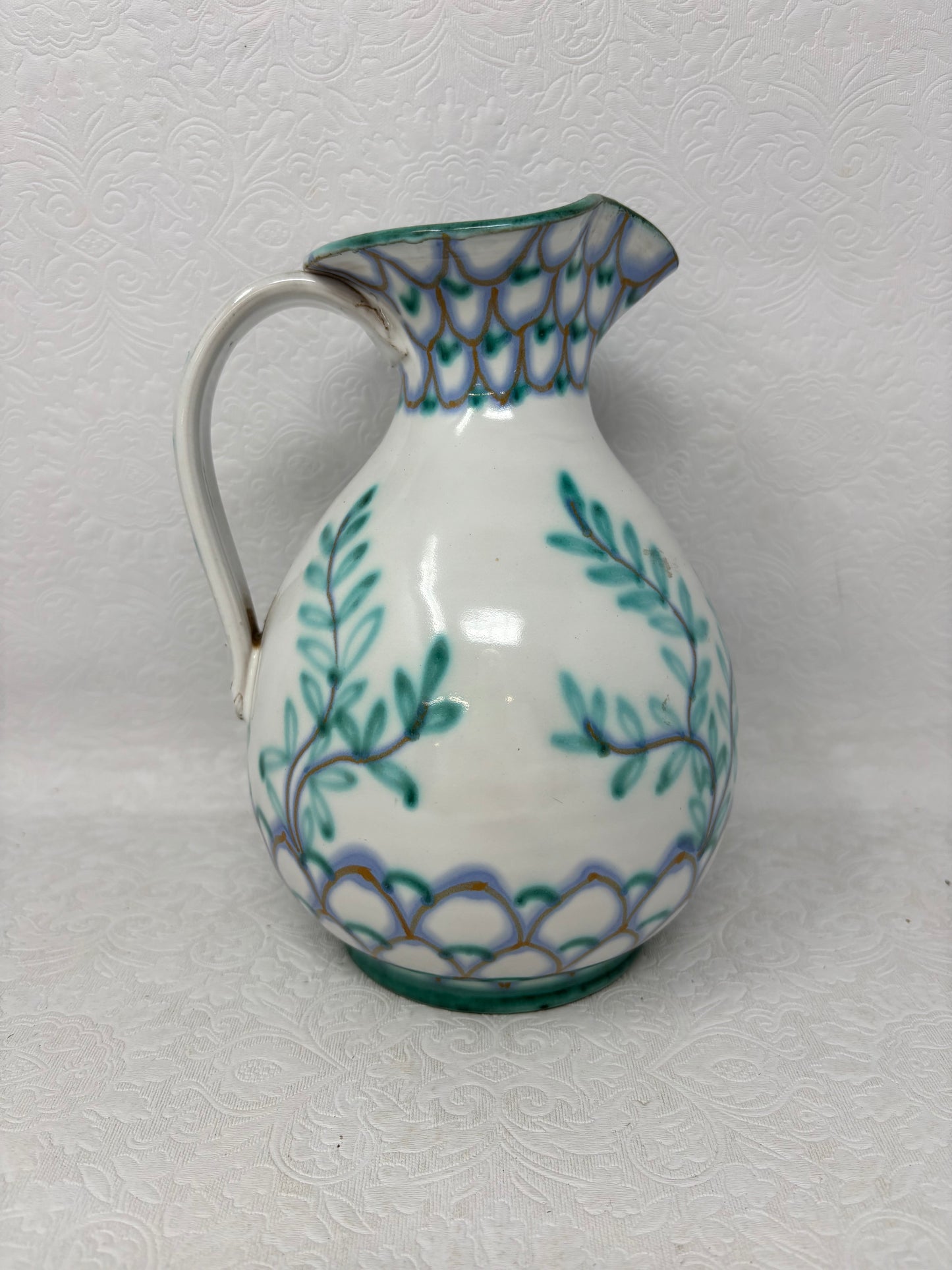 Hand Painted Italian Ceramic Pitcher