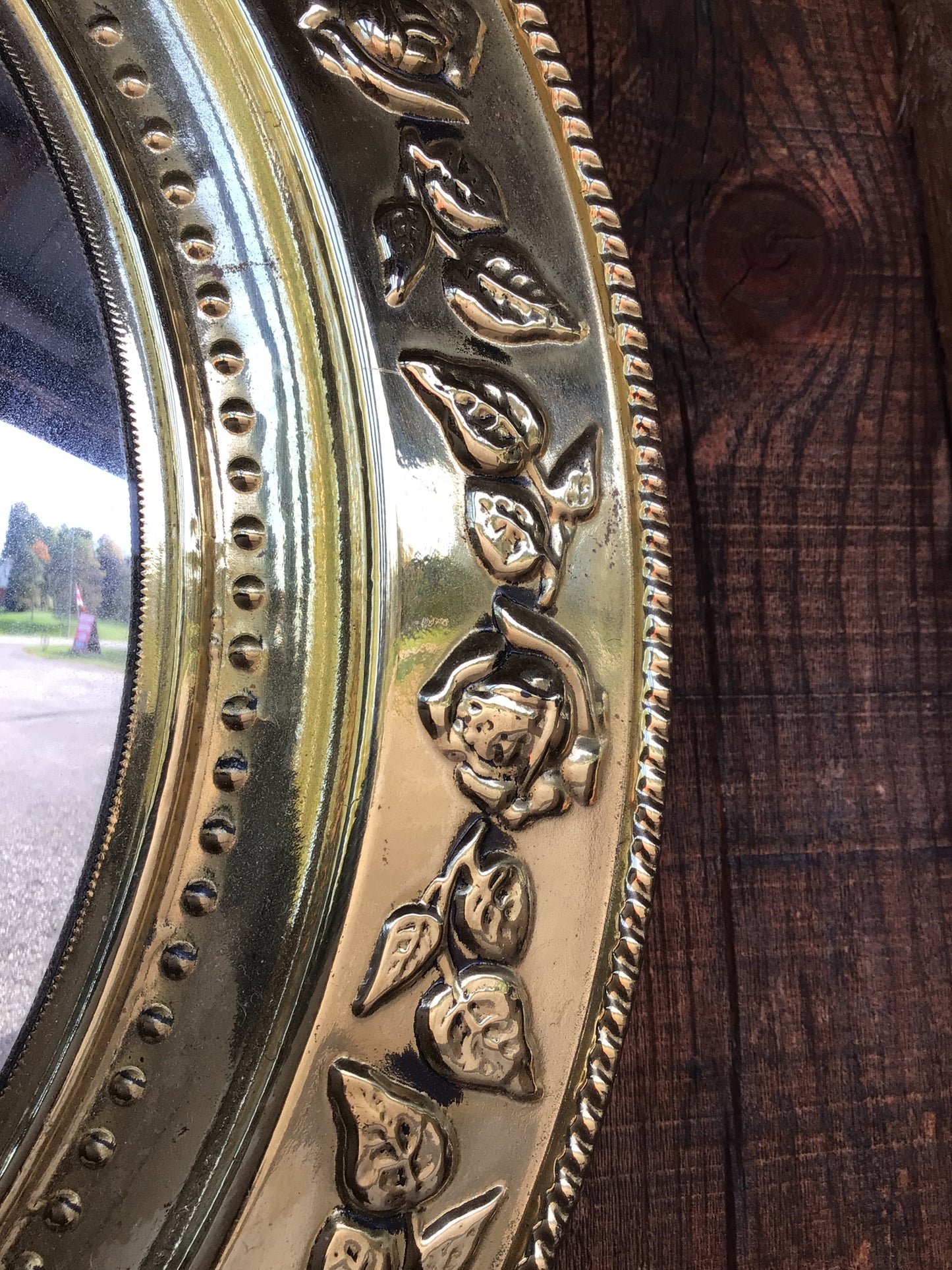 Gold Convex Mirror