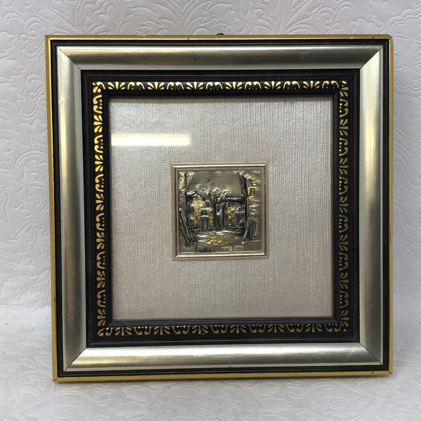 Miniature Italian Silver and Gold Plated Art