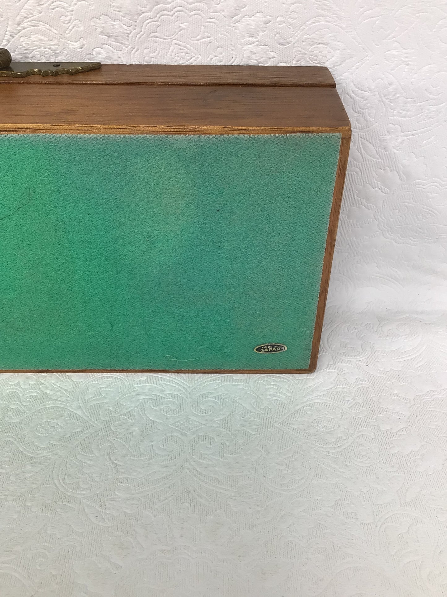 Vintage Wooden Art Deco Look Jewelry Box