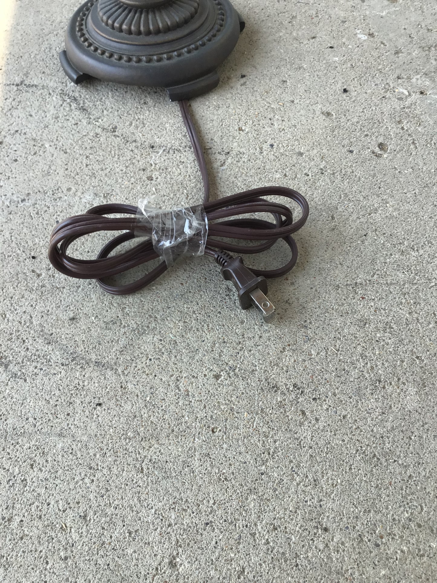 Metal Tassel Lamp with Olive Green Shade