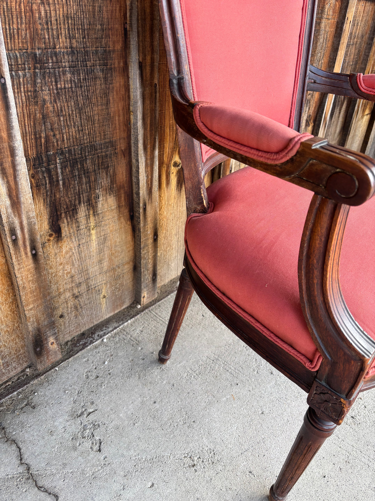 Vintage Pink Upholstered Armchair