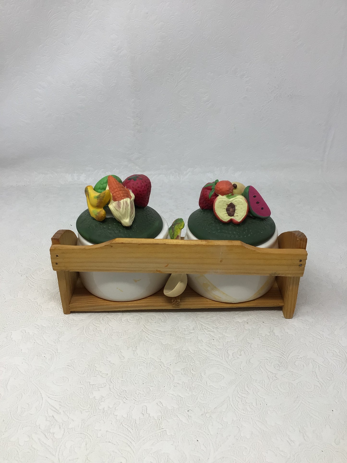 Mud Pie Ceramic Fruit Cream and Sugar Set