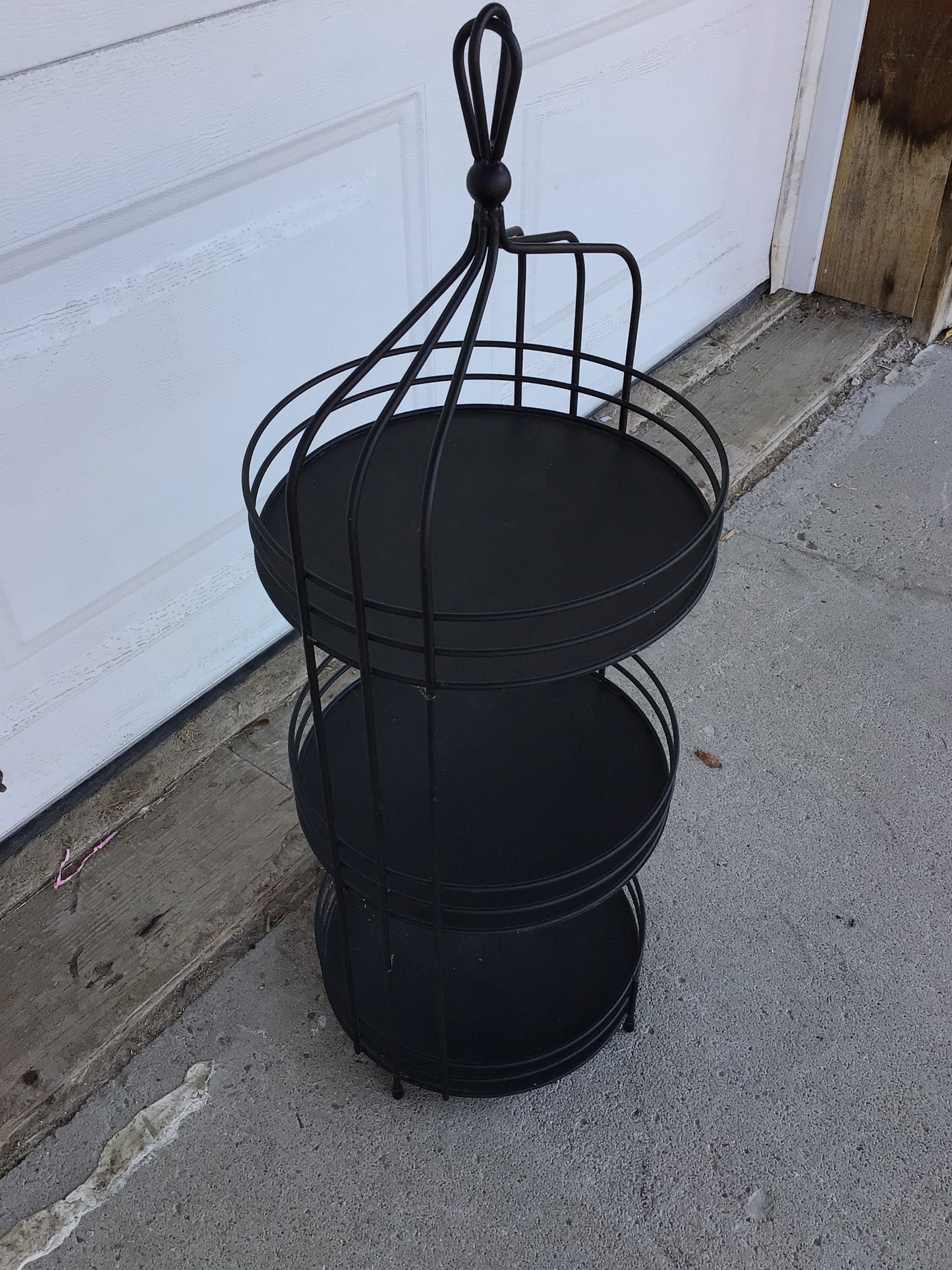 3 Tier Black Dessert Tray