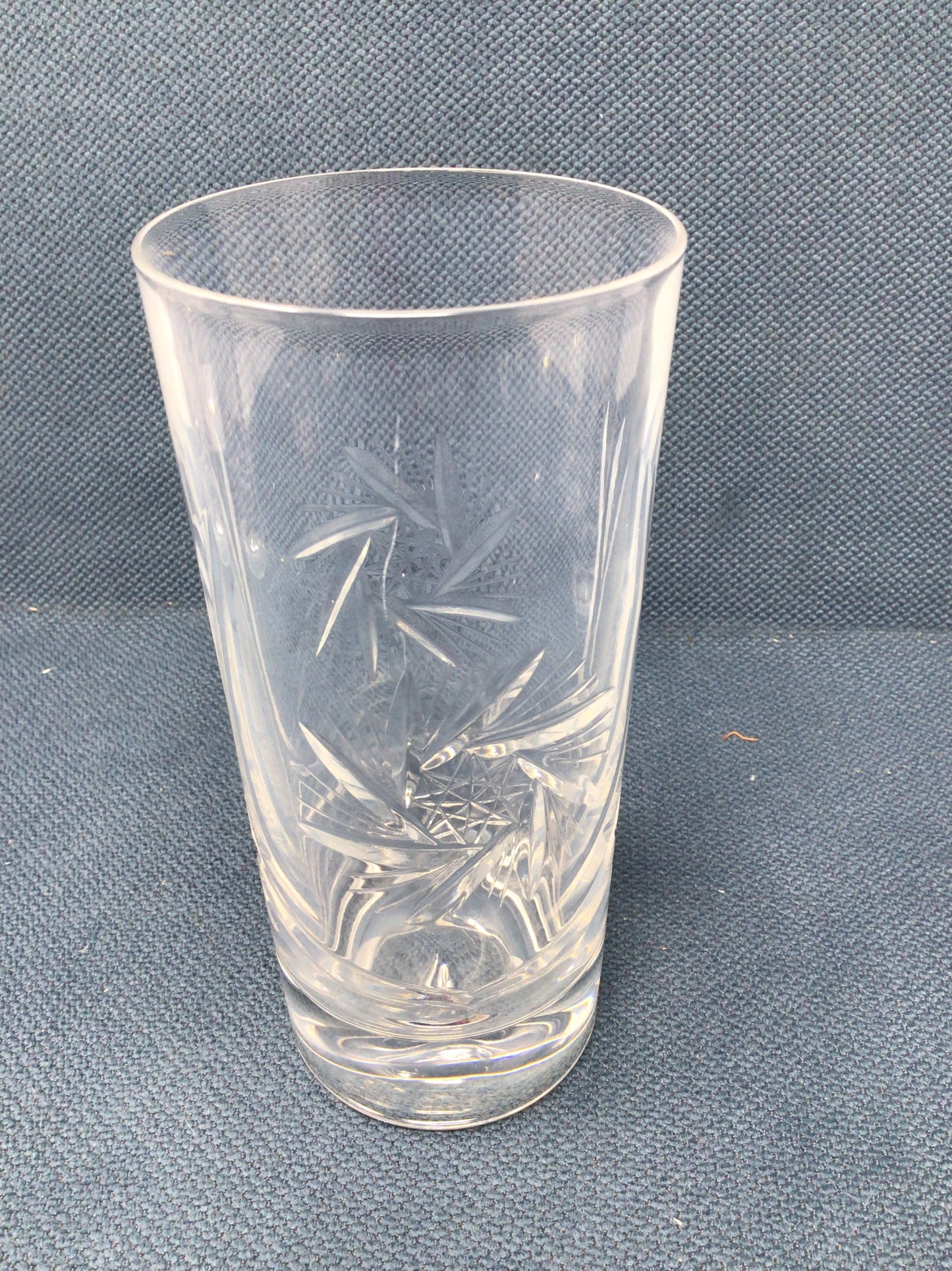 Set of 4 Cut Crystal Pinwheel Glasses