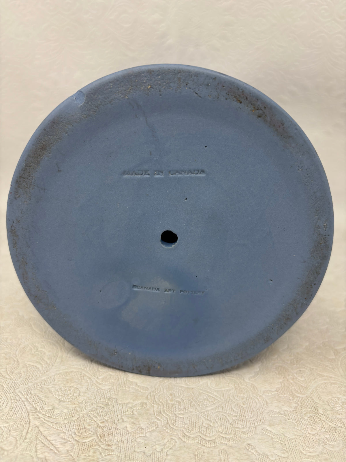 Vintage ECanada Art Pottery Blue Vase