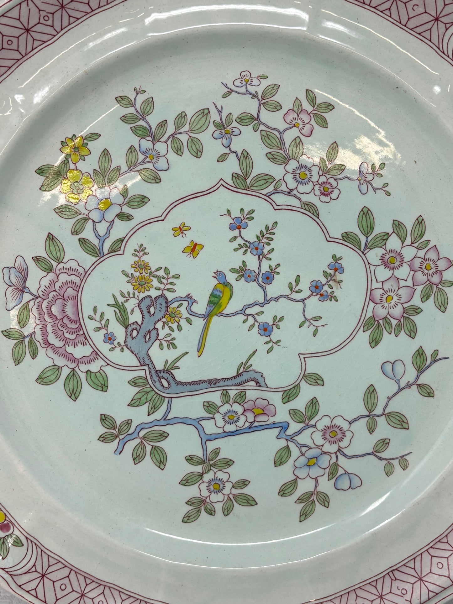 Vintage Adams Calyx Ware Singapore Bird Numbered Plate