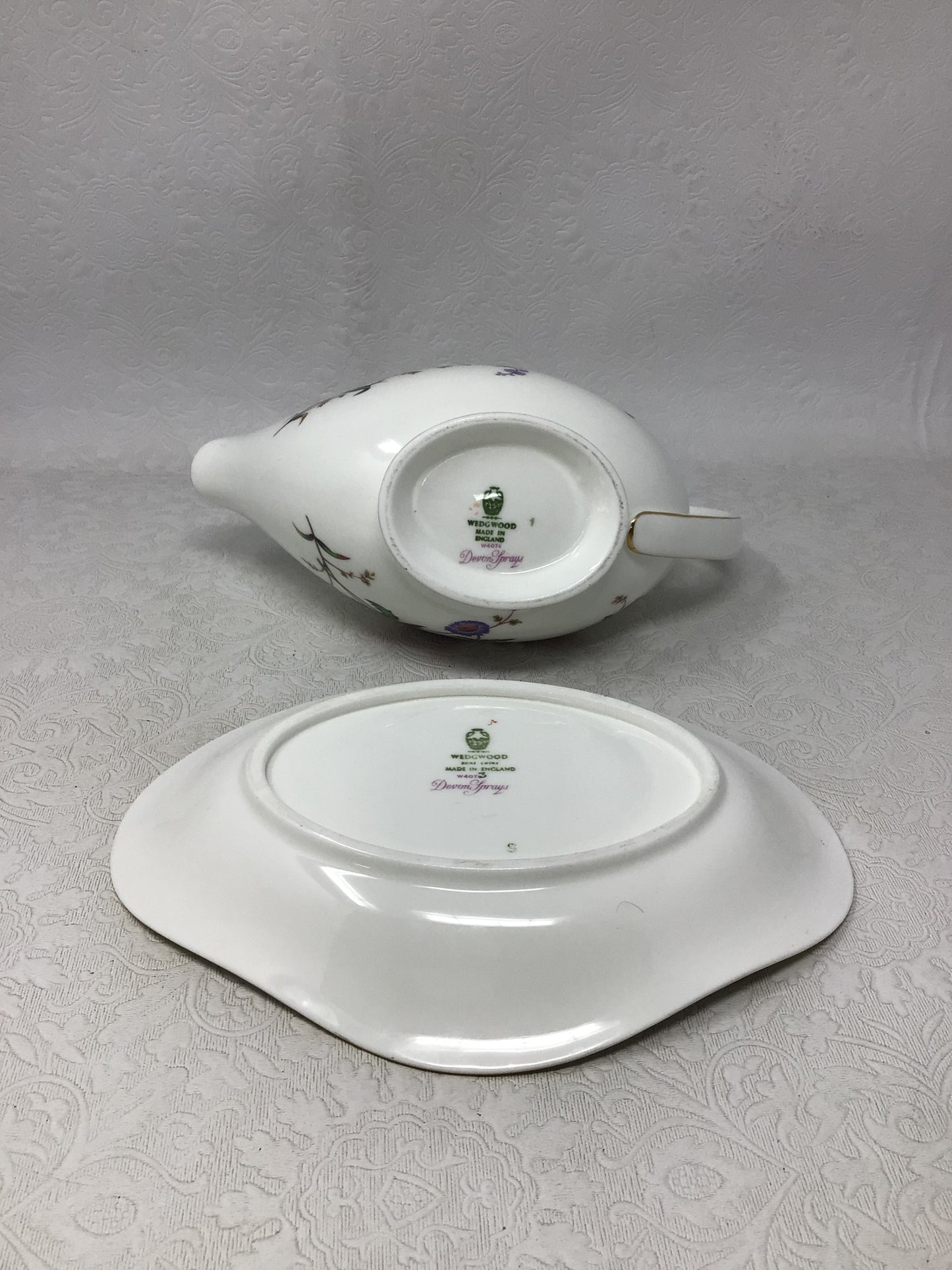 Wedgwood Devon Sprays Gravy Boat