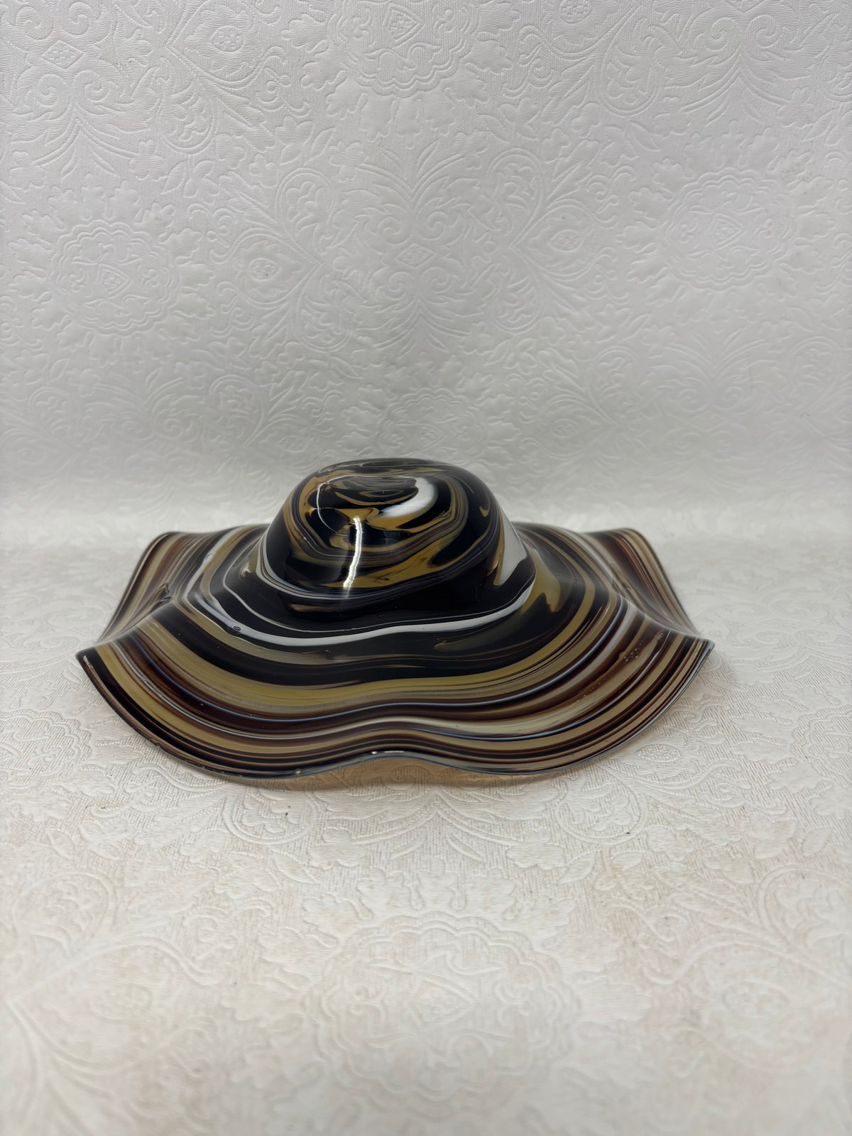 Small Hand-blown Art Glass Decorative Bowl