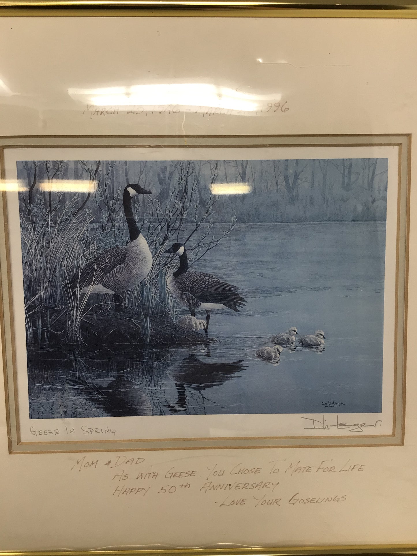 “Geese in Spring” Signed Don Li-Leger