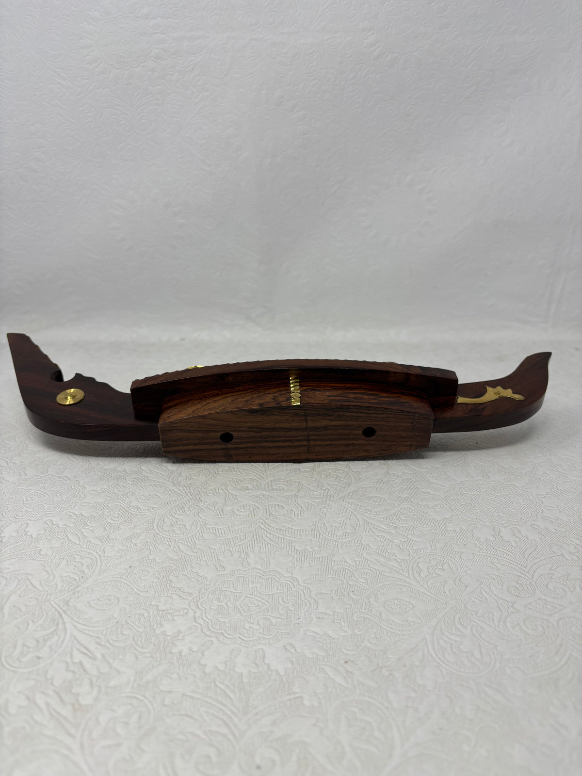 Vintage Kerala Snake Boat Candle Holder