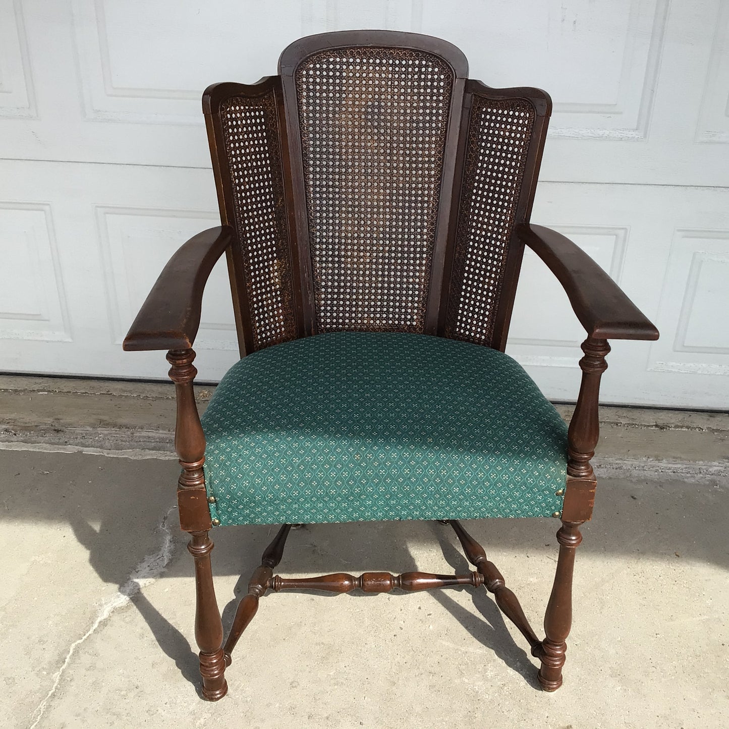Antique Wicker Back Chair
